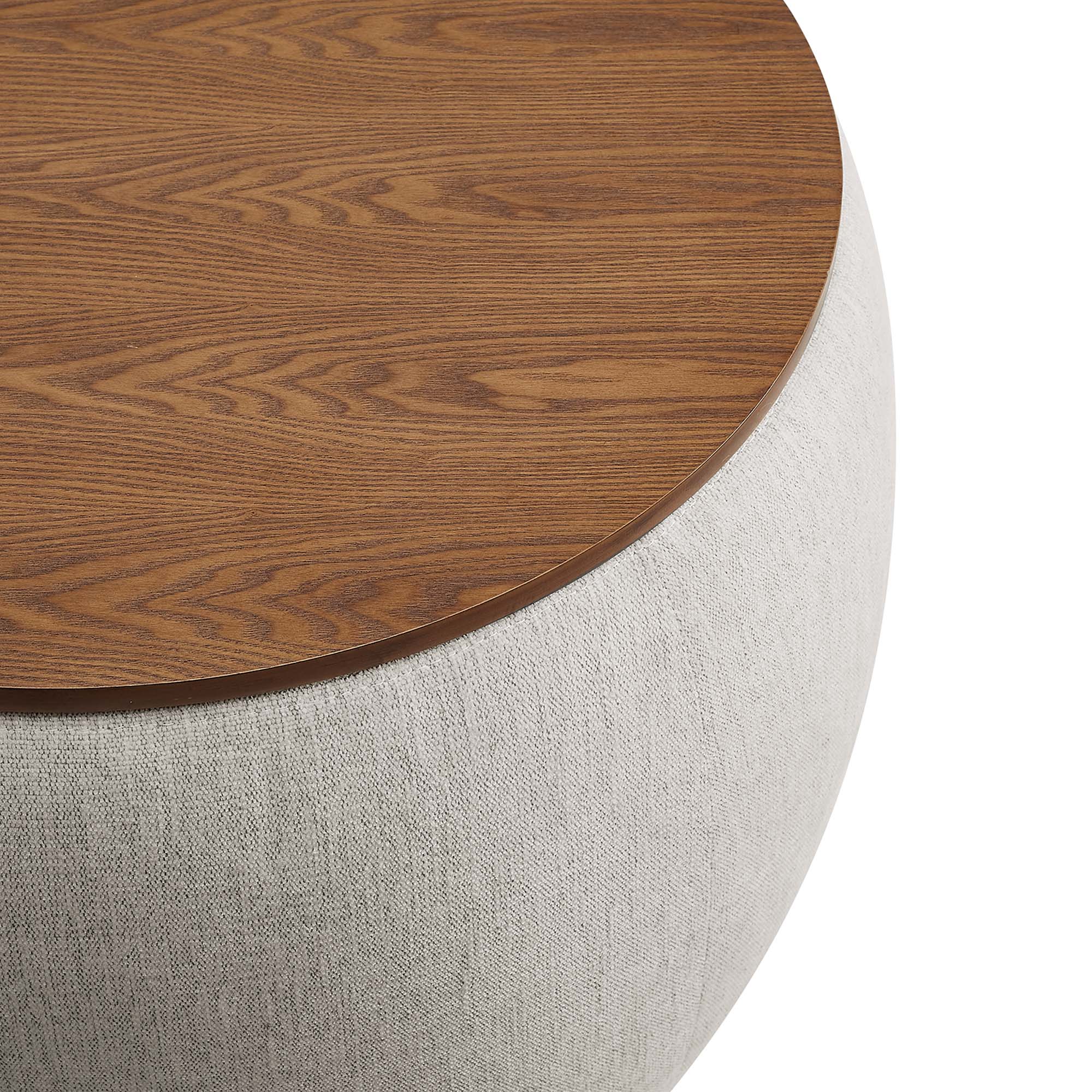 Perla Woven Heathered Fabric Upholstered Storage Ottoman by Modway - Image 5