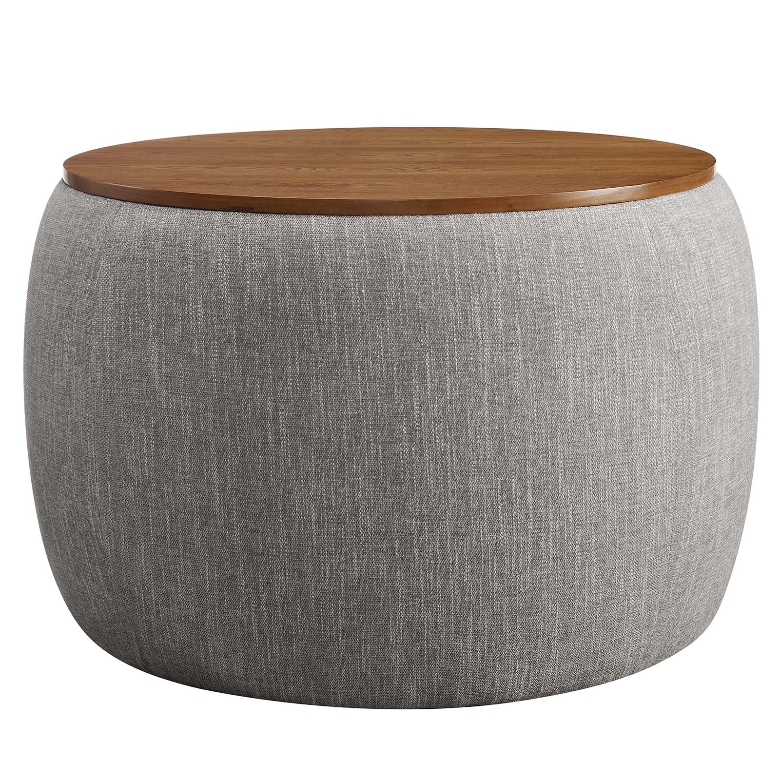 Perla Woven Heathered Fabric Upholstered Storage Ottoman By Modway - EEI-6688 - Image 2