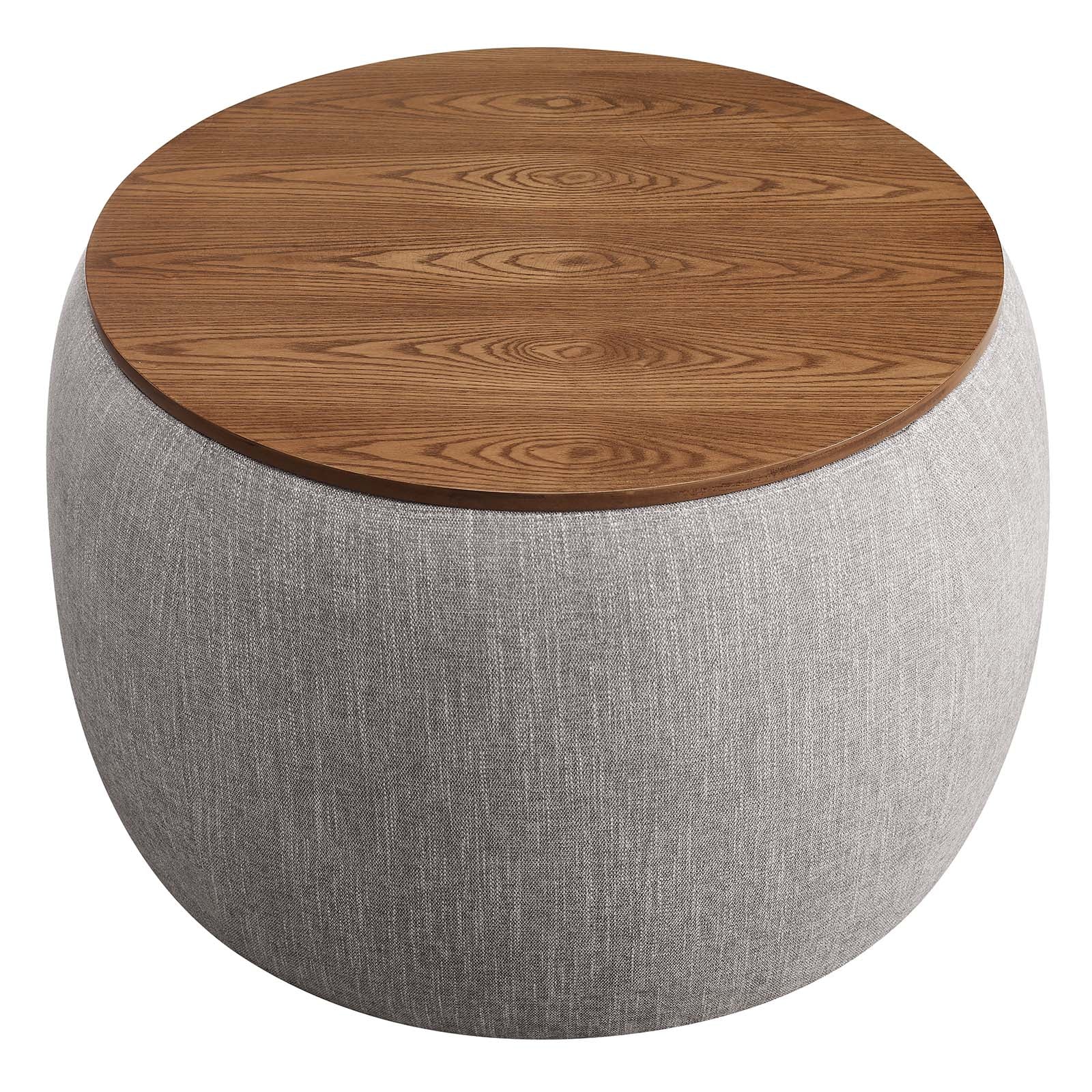 Perla Woven Heathered Fabric Upholstered Storage Ottoman By Modway - EEI-6688 - Image 4