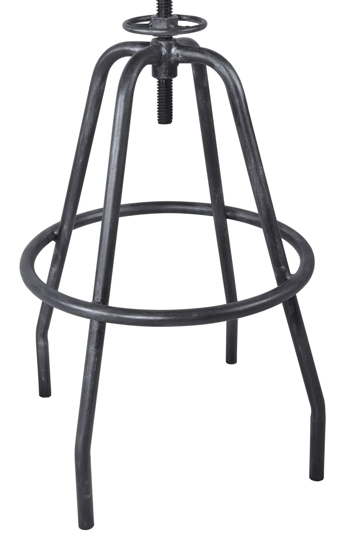 Perlo Industrial Adjustable Barstool in Industrial Gray and Pine Wood By Armen Living - Image 7