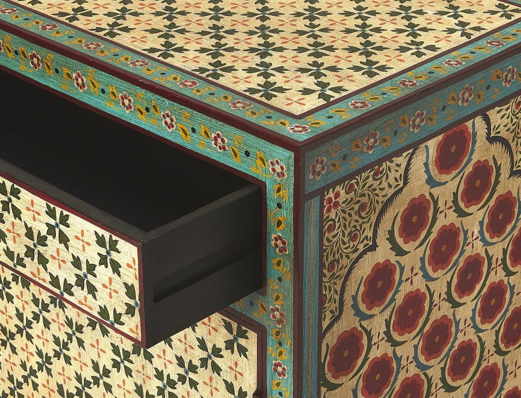 Perna Hand Painted Chest By Homeroots - Image 5