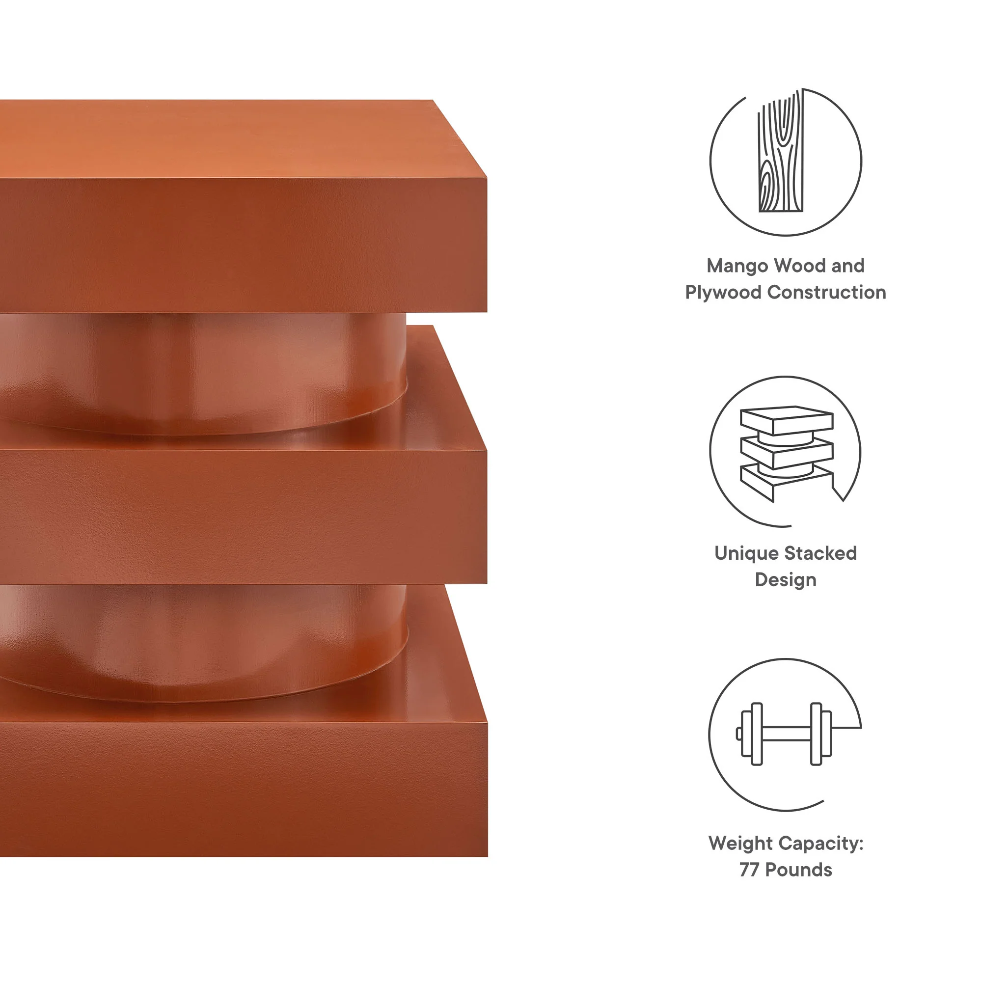 Perpetuate Totem End Table by Modway - Image 23
