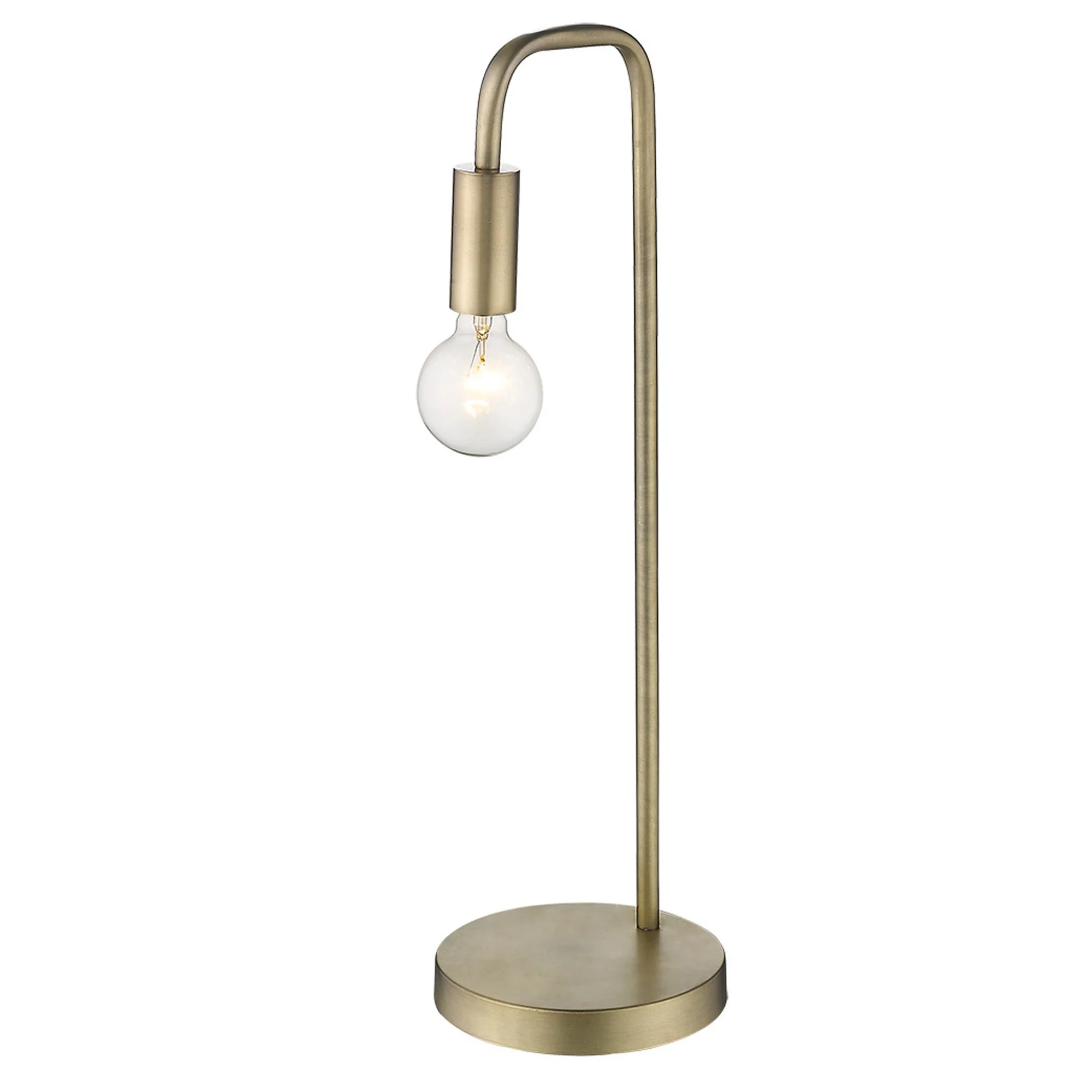 Perret 1-Light Aged Brass Table Lamp By Homeroots - Image 2
