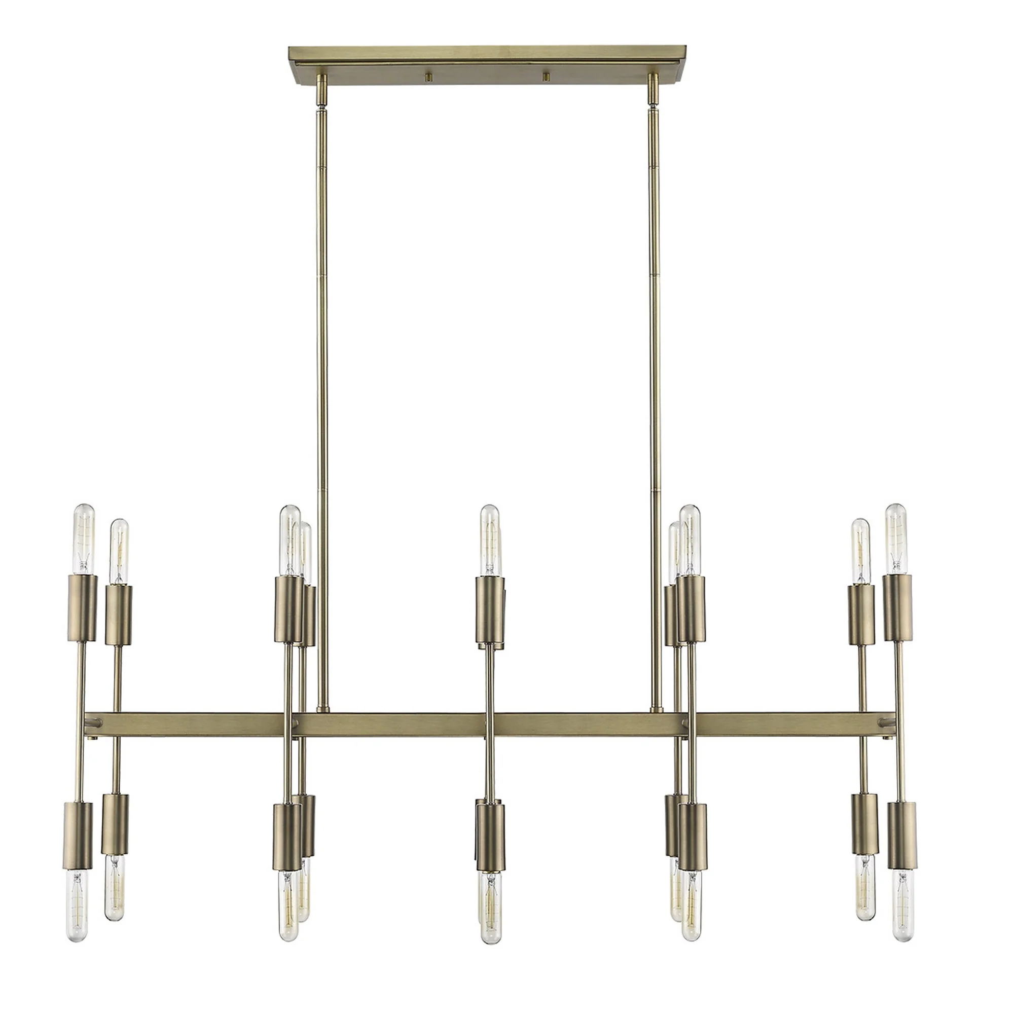 Perret 20-Light Aged Brass Island Pendant By Homeroots - Image 2