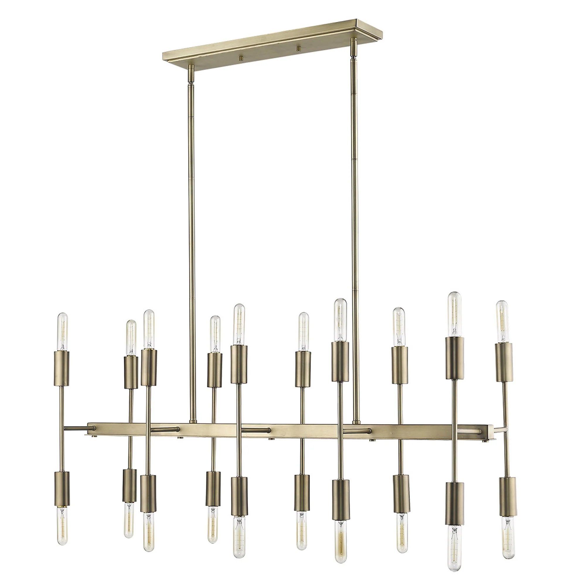 Perret 20-Light Aged Brass Island Pendant By Homeroots - Image 3