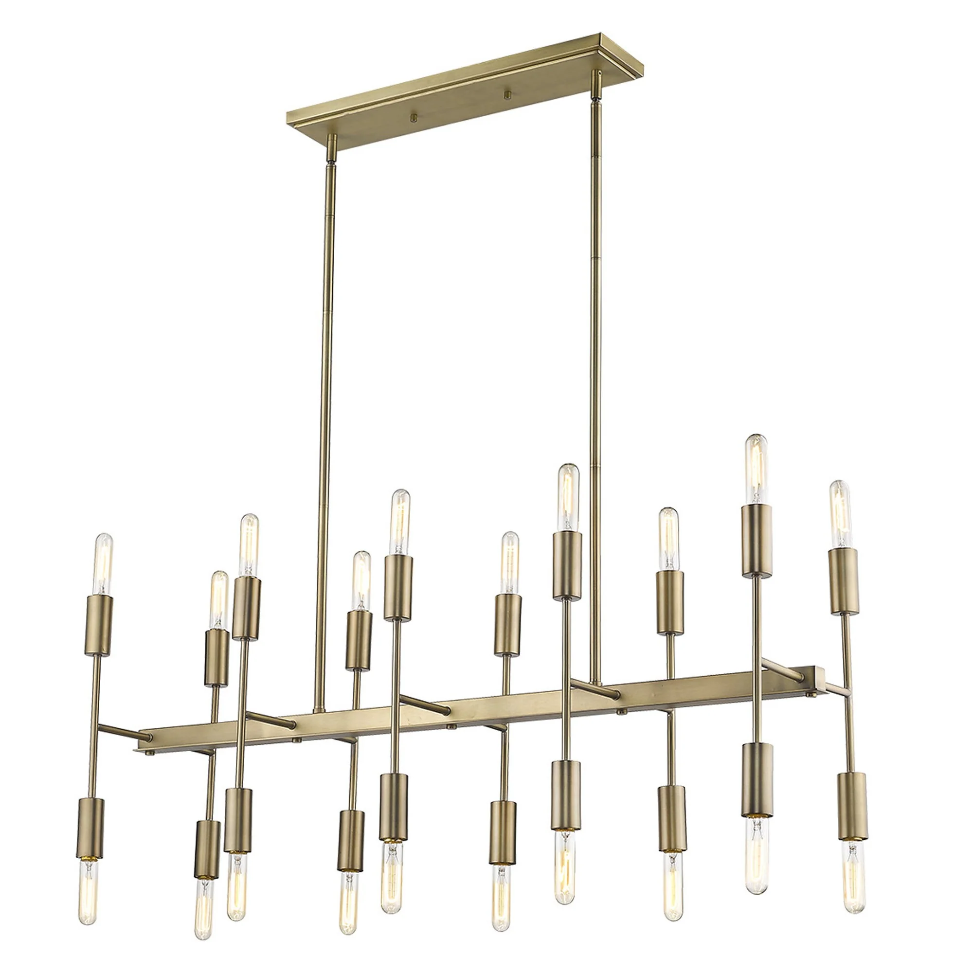 Perret 20-Light Aged Brass Island Pendant By Homeroots - Image 5