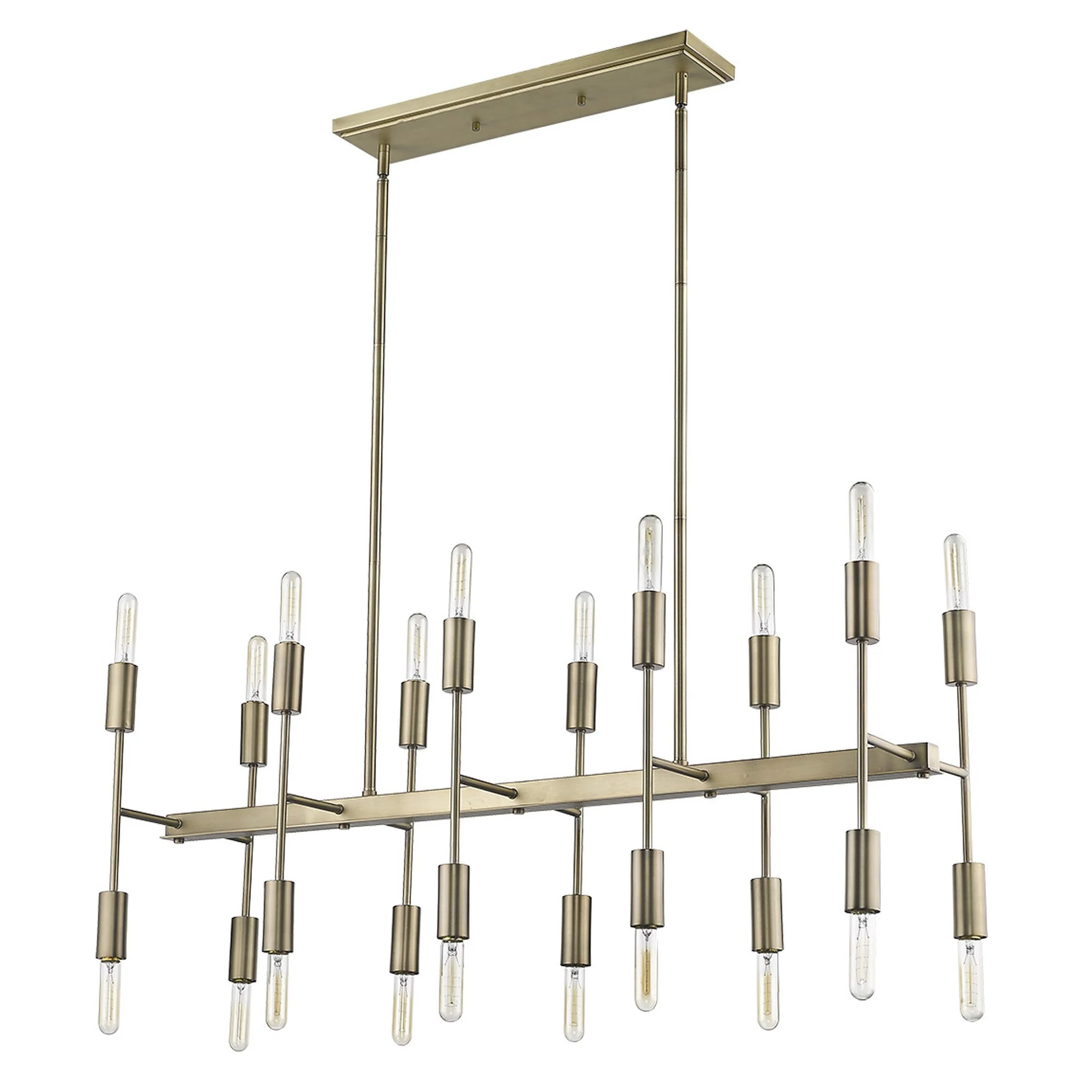 Perret 20-Light Aged Brass Island Pendant By Homeroots - Image 6