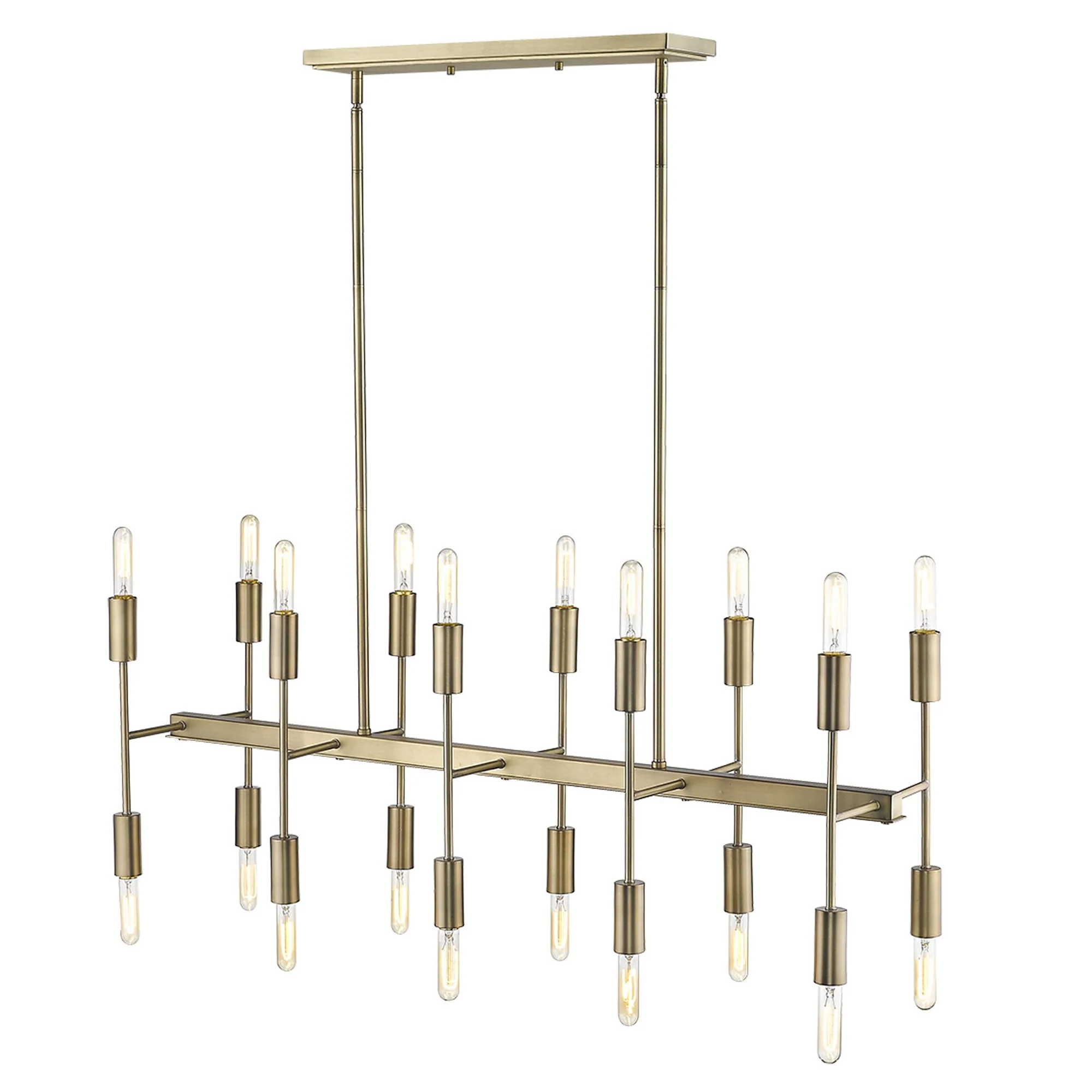 Perret 20-Light Aged Brass Island Pendant By Homeroots - Image 7