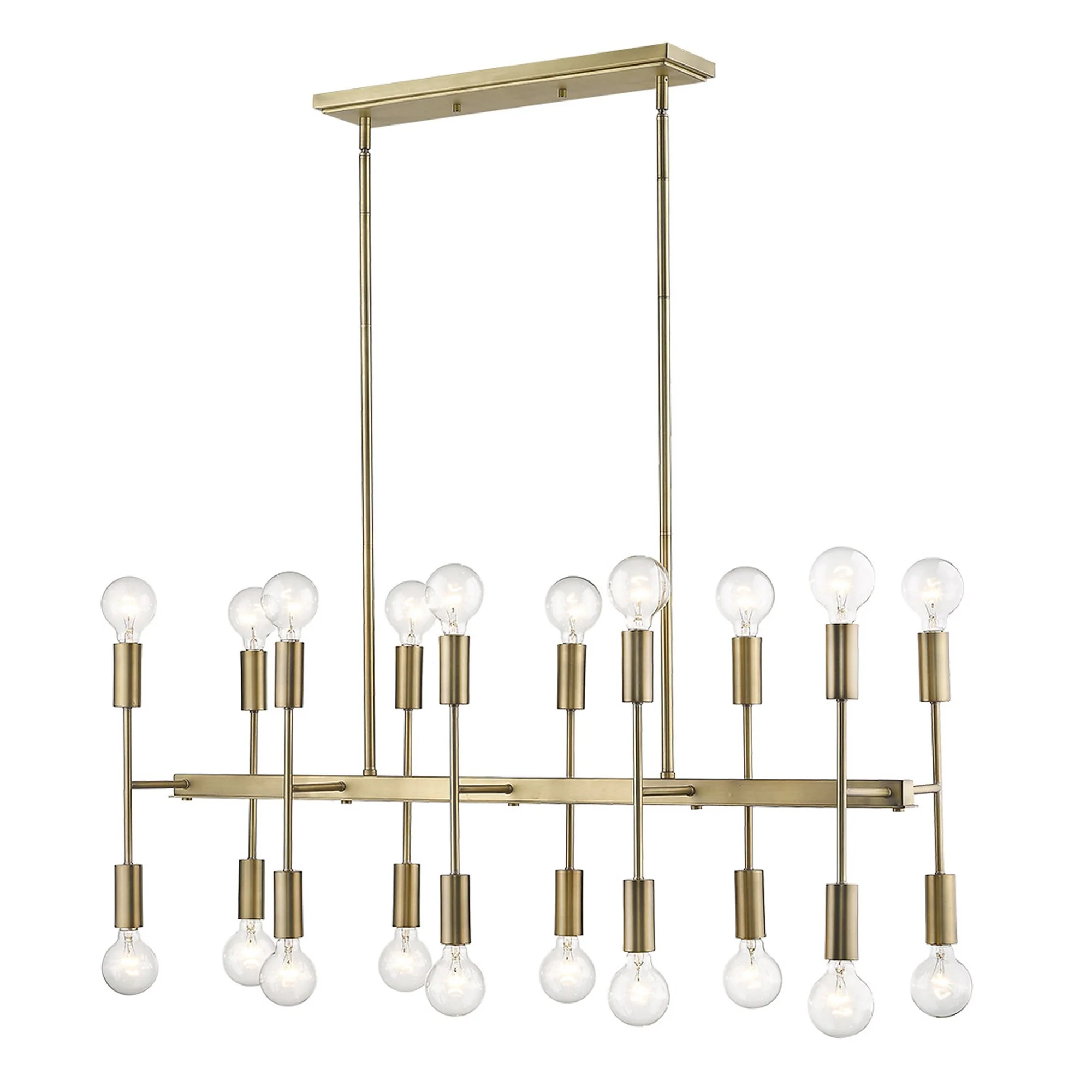 Perret 20-Light Aged Brass Island Pendant By Homeroots - Image 9