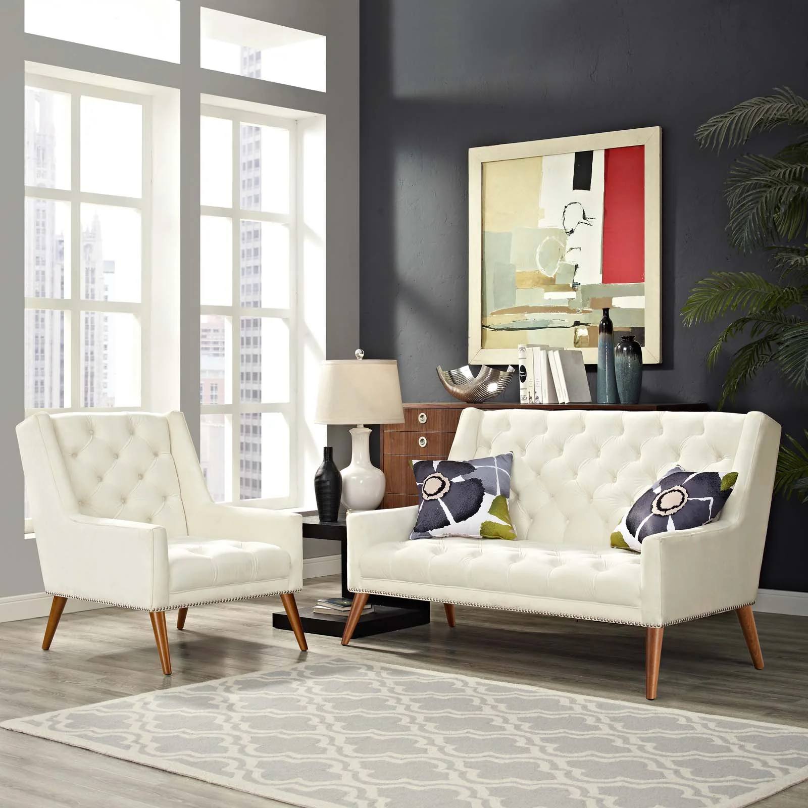 Peruse Living Room Set Performance Velvet Set of 2 By Modway - EEI-2967 - Image 7
