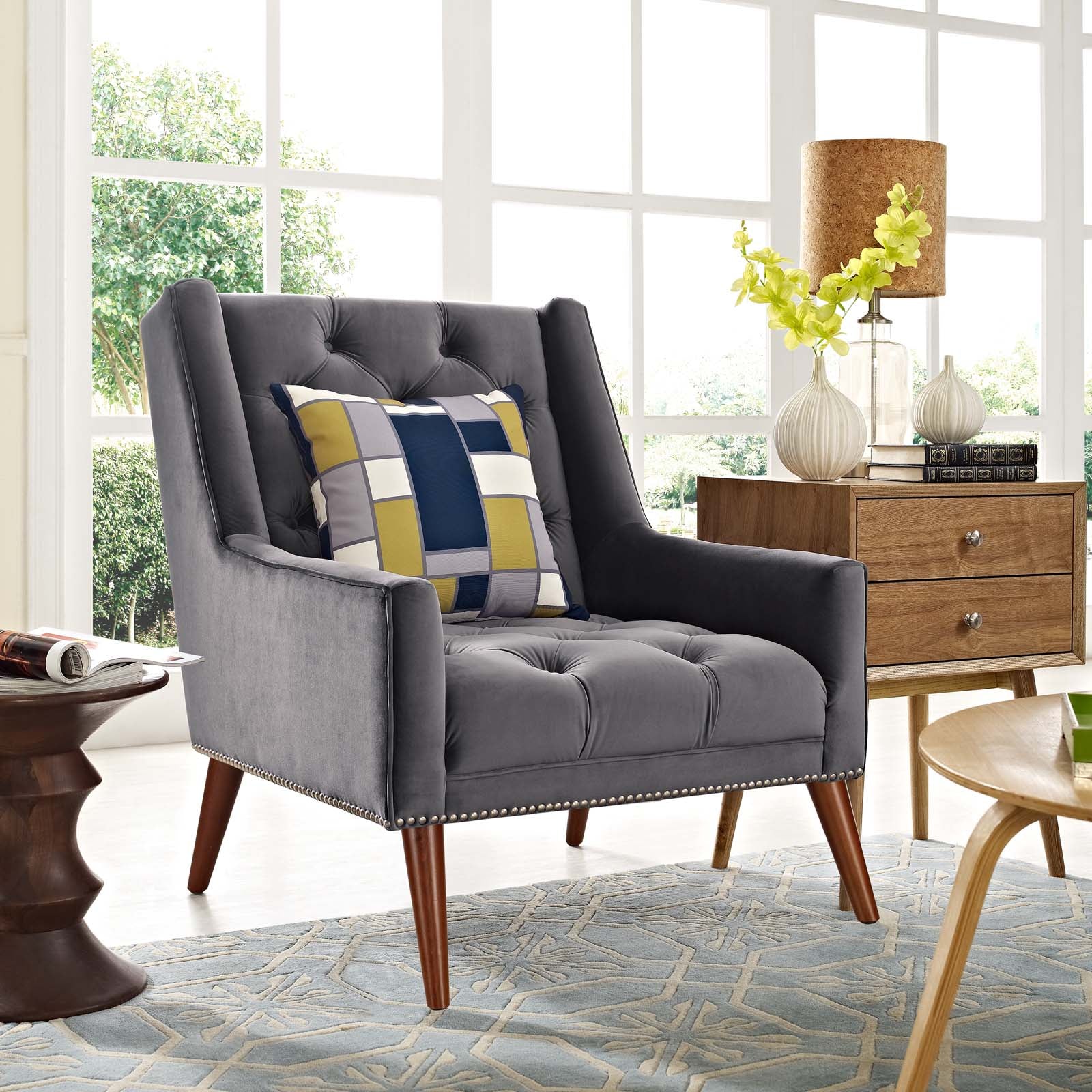Peruse Velvet Armchair By Modway - EEI-2306 - Image 6
