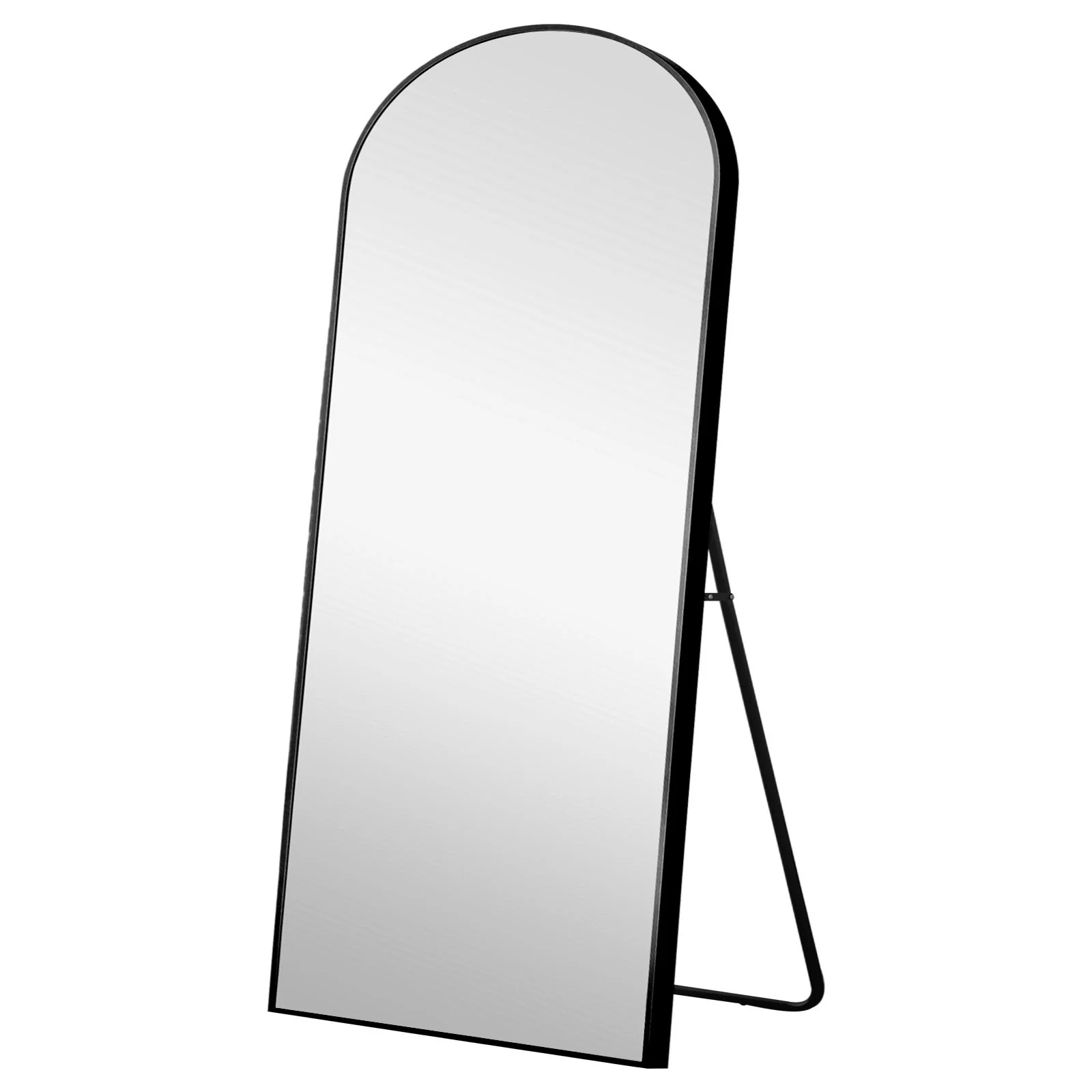 Petite Black Arched Full-length Standing Mirror By Homeroots - Image 2