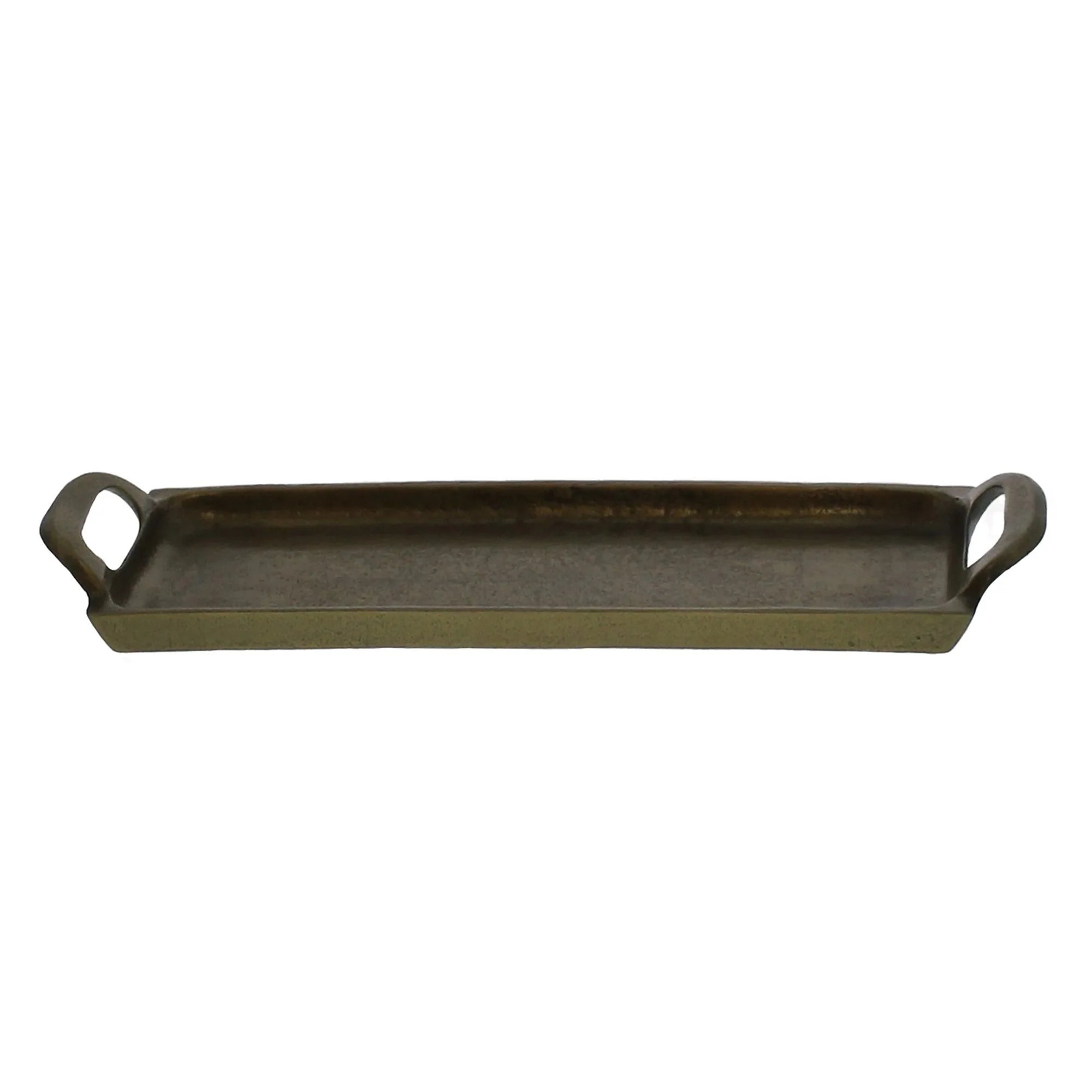 Petite Bronze Narrow Rectangular Tray By Homeroots - Image 2