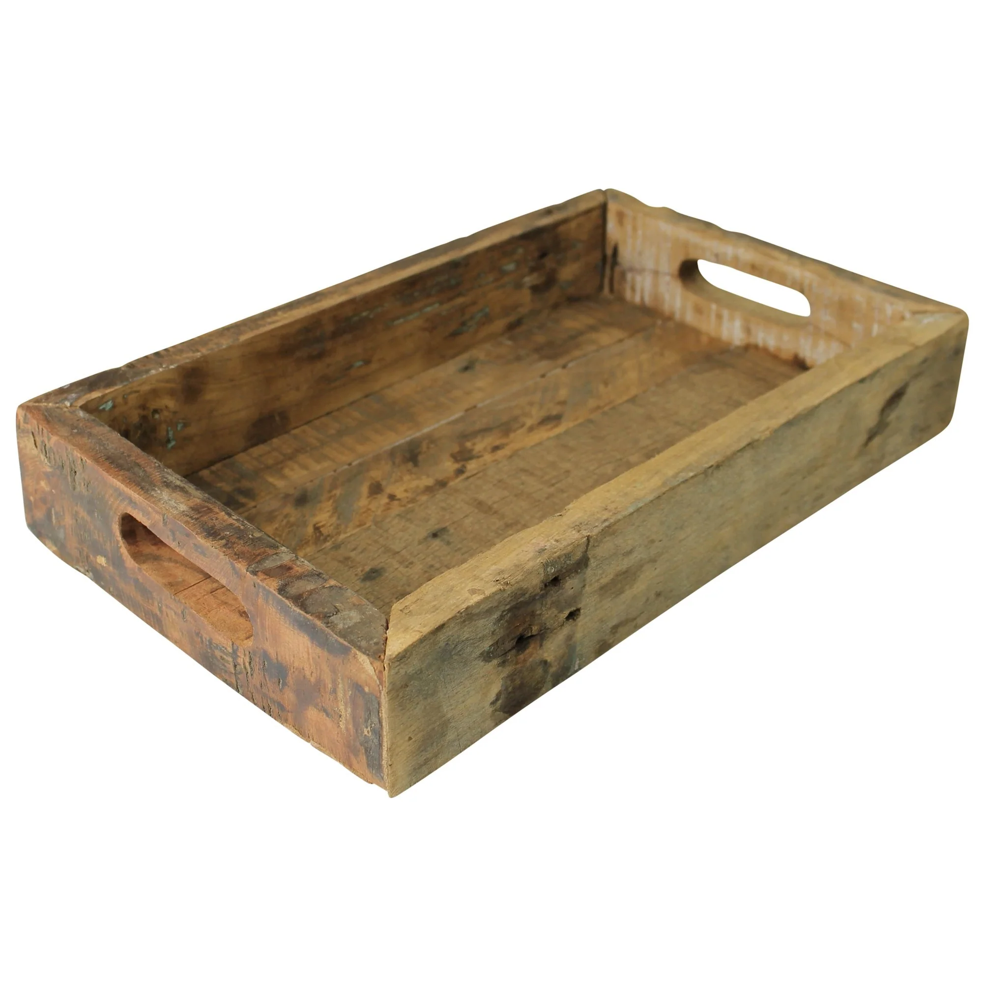 Petite Wooden Block Serving Tray By Homeroots - Image 2