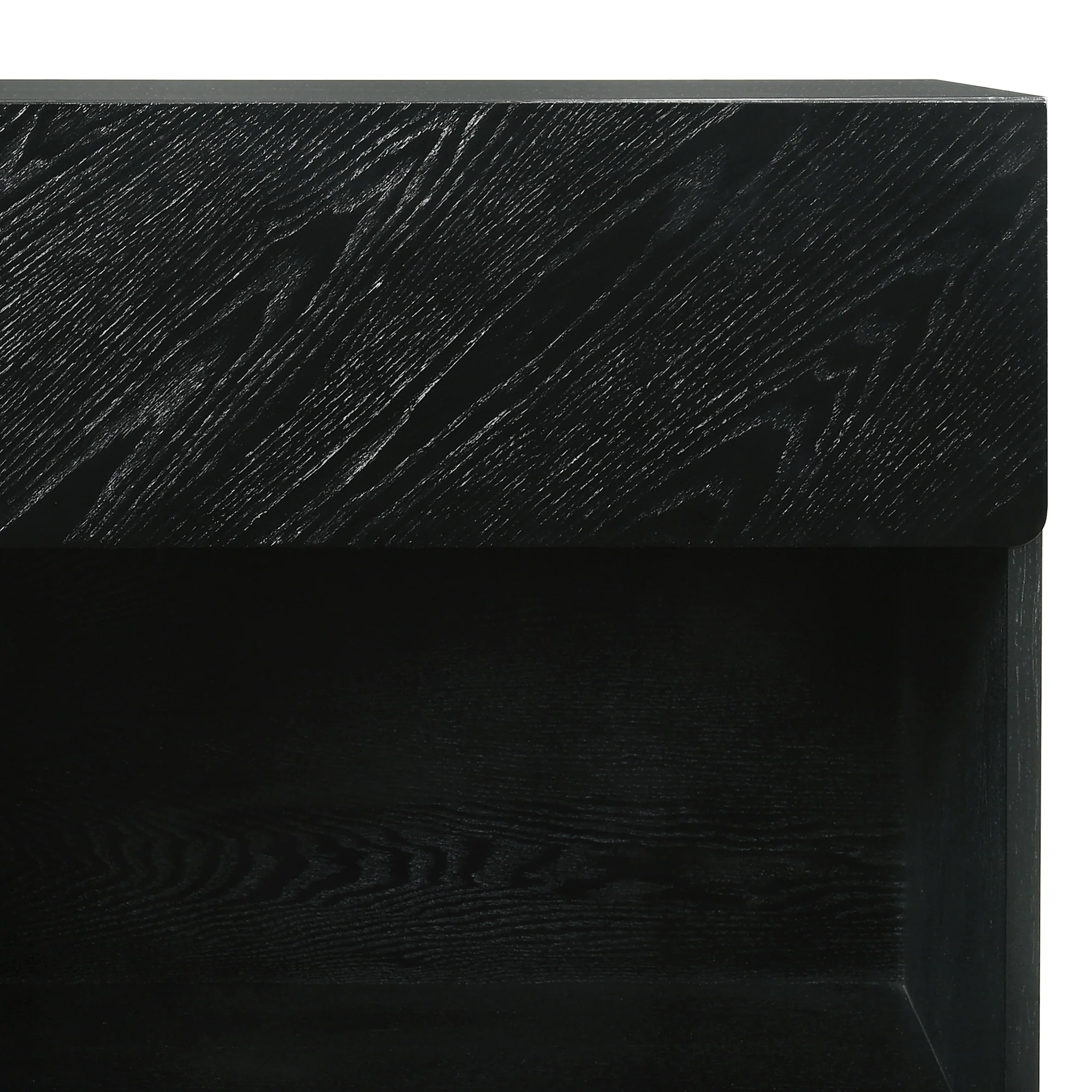 Petra 1 Drawer Wood Nightstand in Black Finish By Armen Living - Image 12