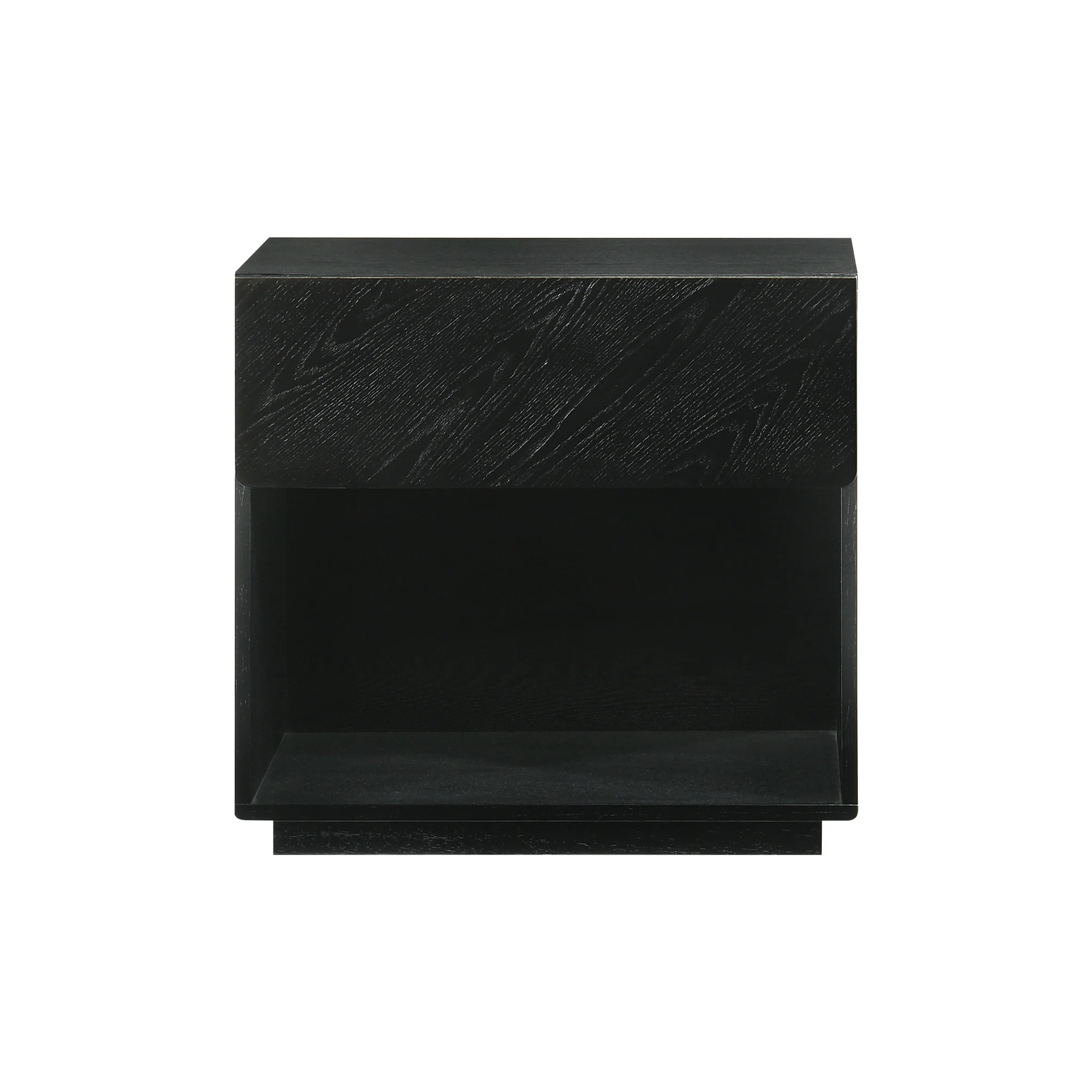 Petra 1 Drawer Wood Nightstand in Black Finish By Armen Living - Image 3