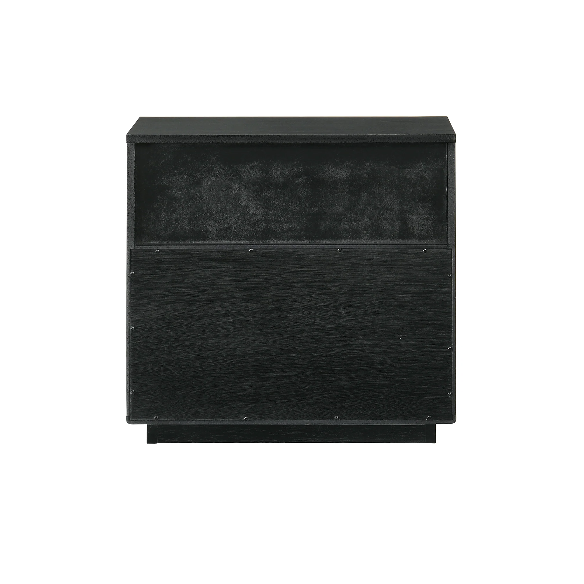 Petra 1 Drawer Wood Nightstand in Black Finish By Armen Living - Image 7