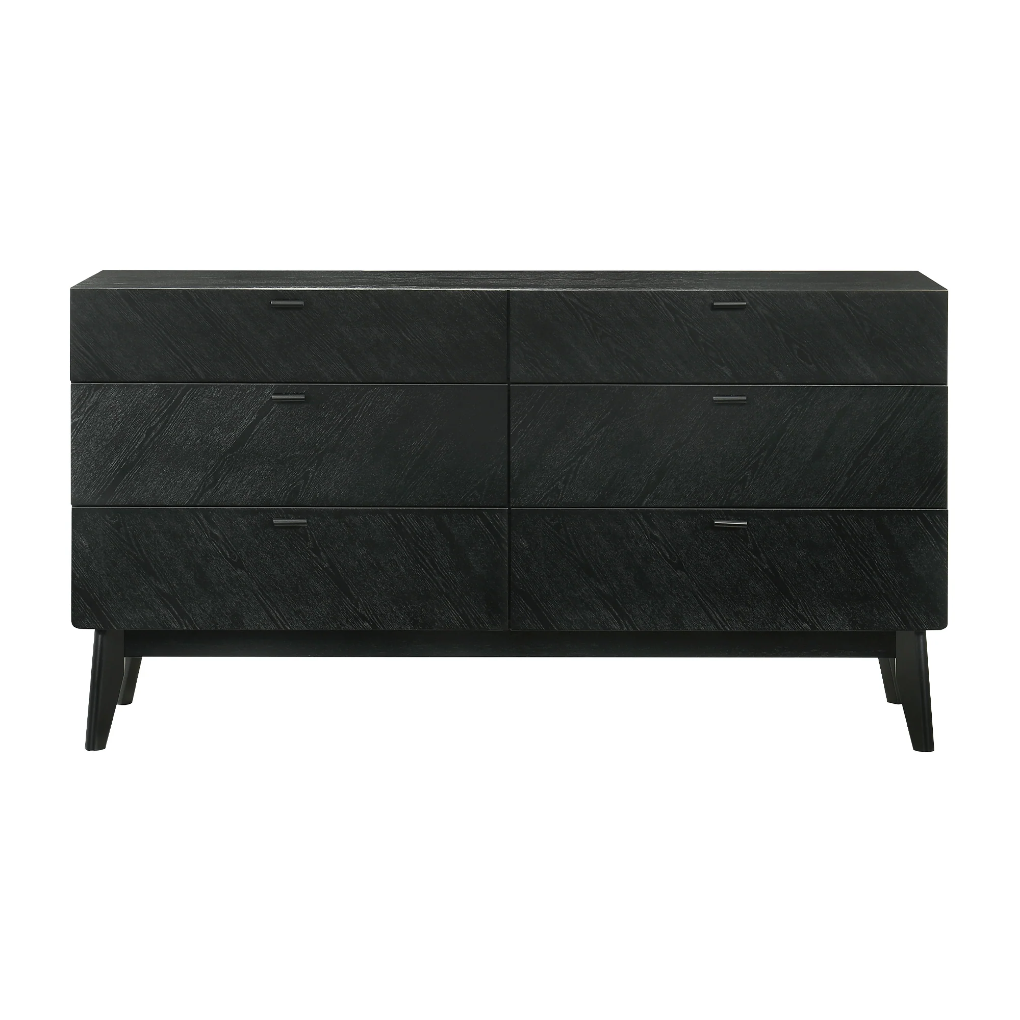 Petra 6 Drawer Wood Dresser in Black Finish By Armen Living - Image 3
