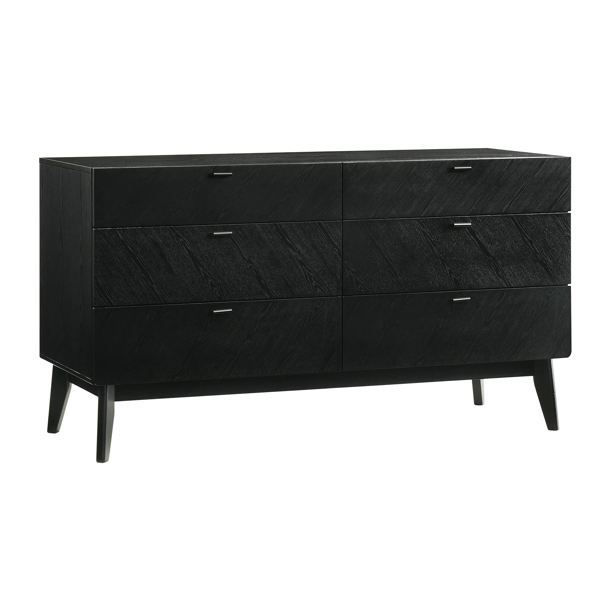 Petra 6 Drawer Wood Dresser in Black Finish By Armen Living - Image 4