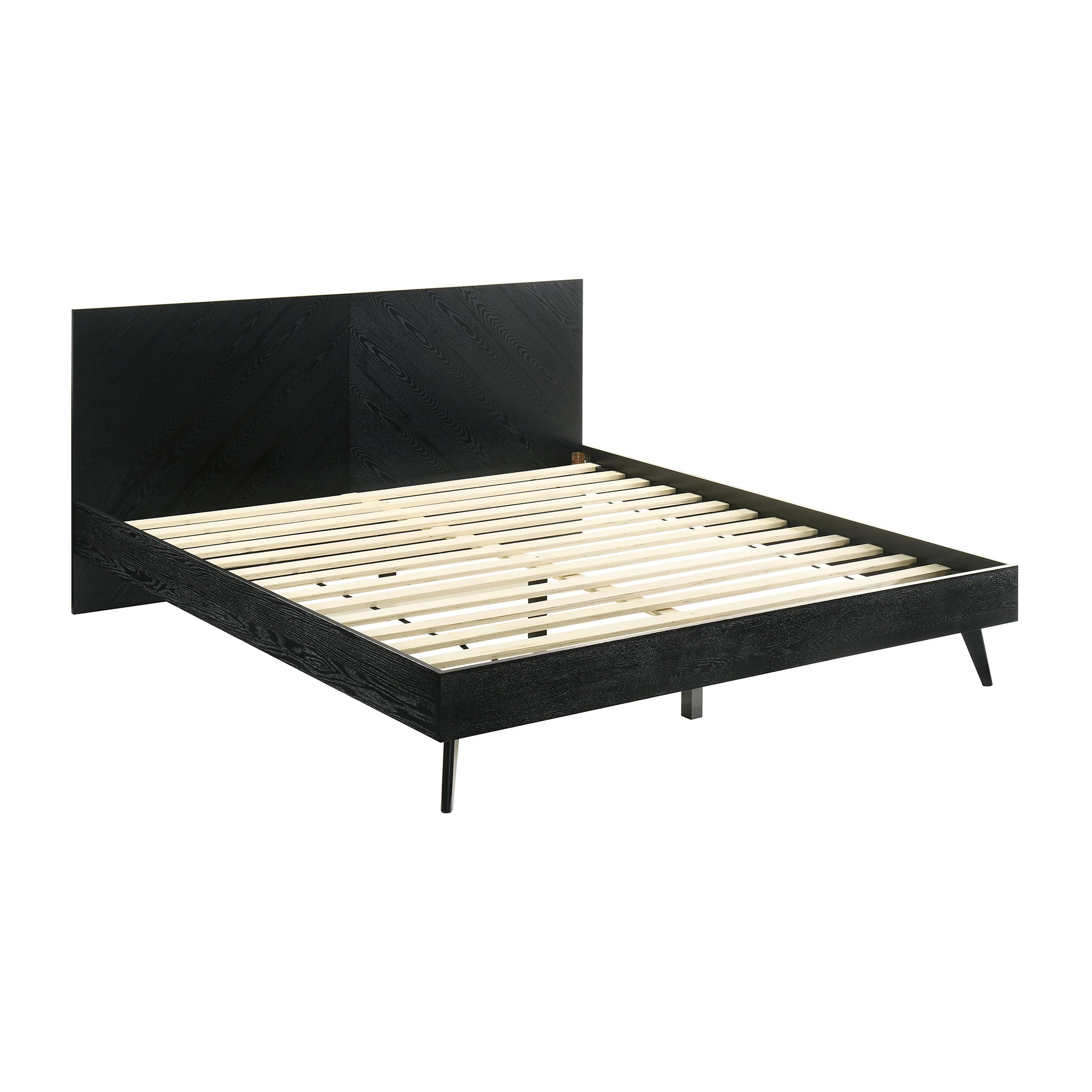 Petra King 3 Piece Wood Bedroom Set in Black Finish By Armen Living - Image 3