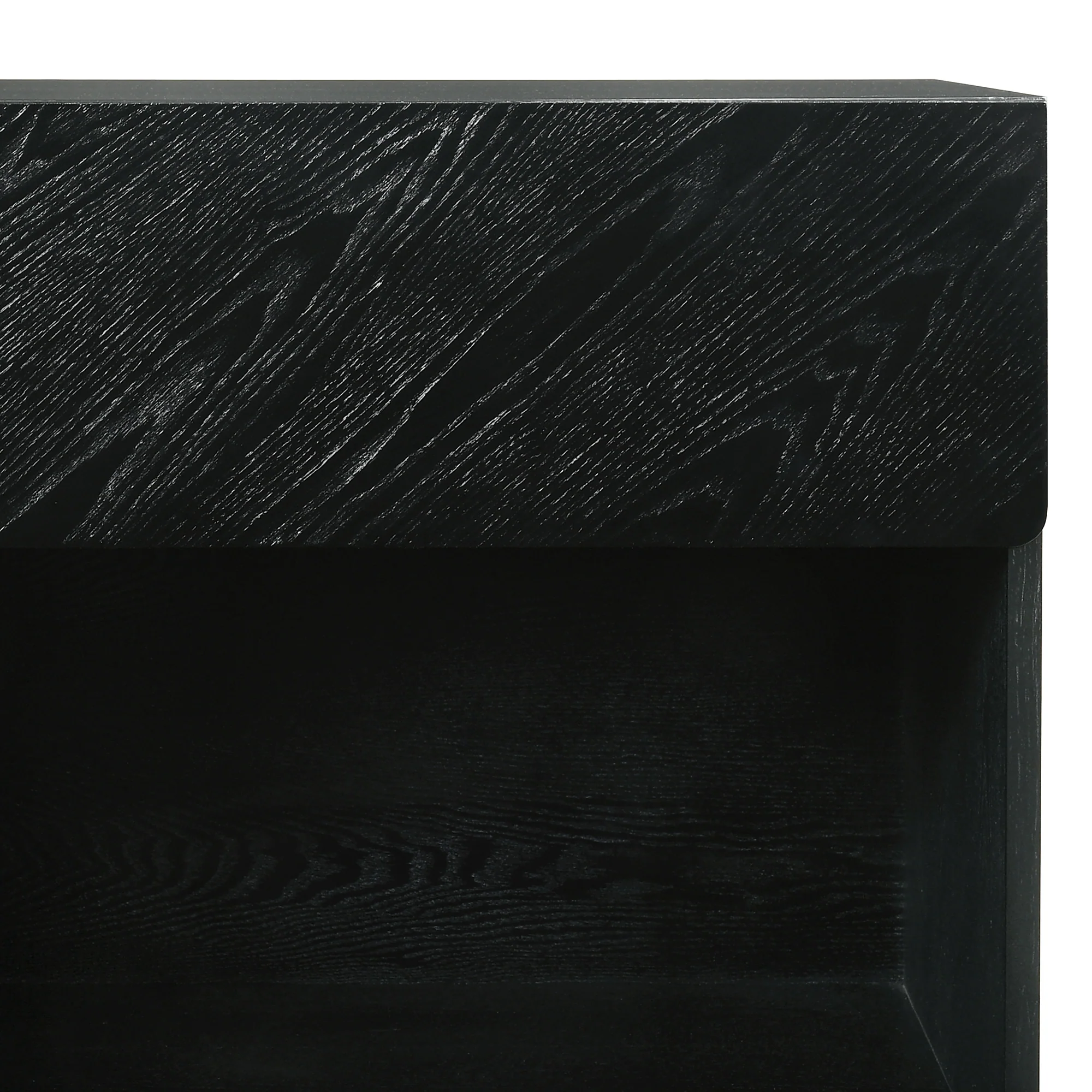 Petra King 3 Piece Wood Bedroom Set in Black Finish By Armen Living - Image 8