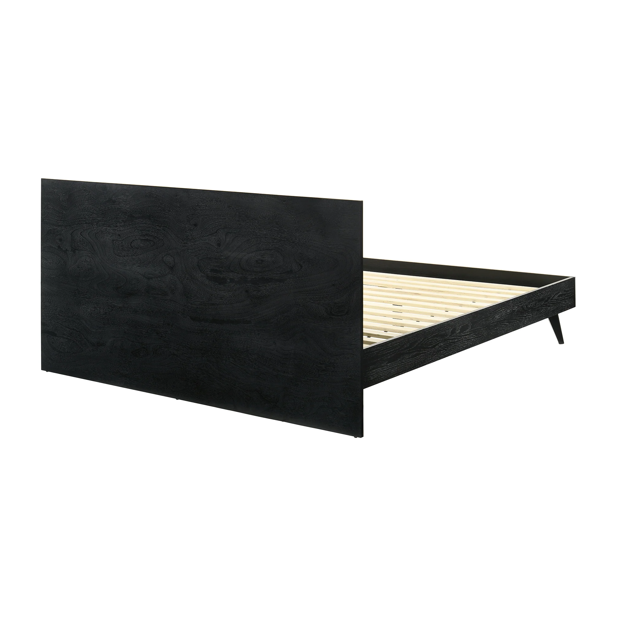 Petra King 4 Piece Wood Bedroom Set in Black Finish By Armen Living - Image 4