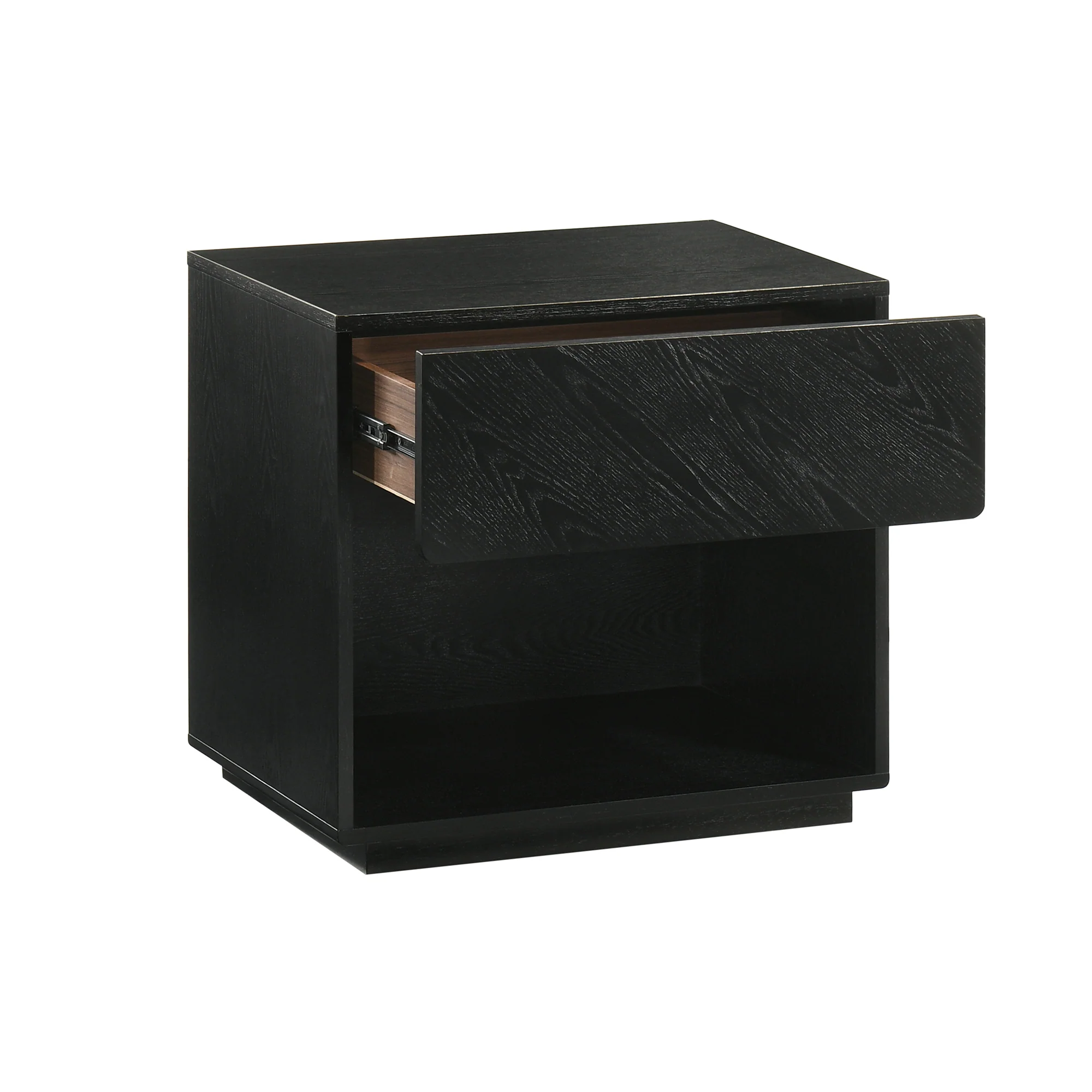 Petra King 4 Piece Wood Bedroom Set in Black Finish By Armen Living - Image 7