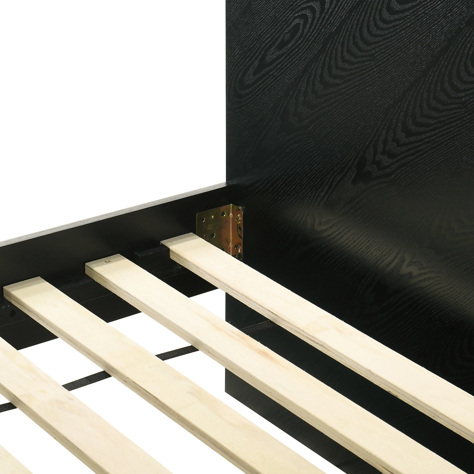 Petra King Platform Wood Bed Frame in Black Finish By Armen Living - Image 10