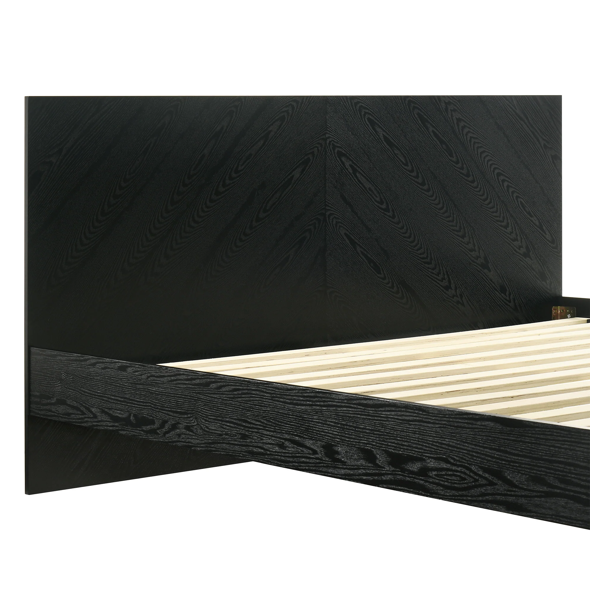 Petra King Platform Wood Bed Frame in Black Finish By Armen Living - Image 12