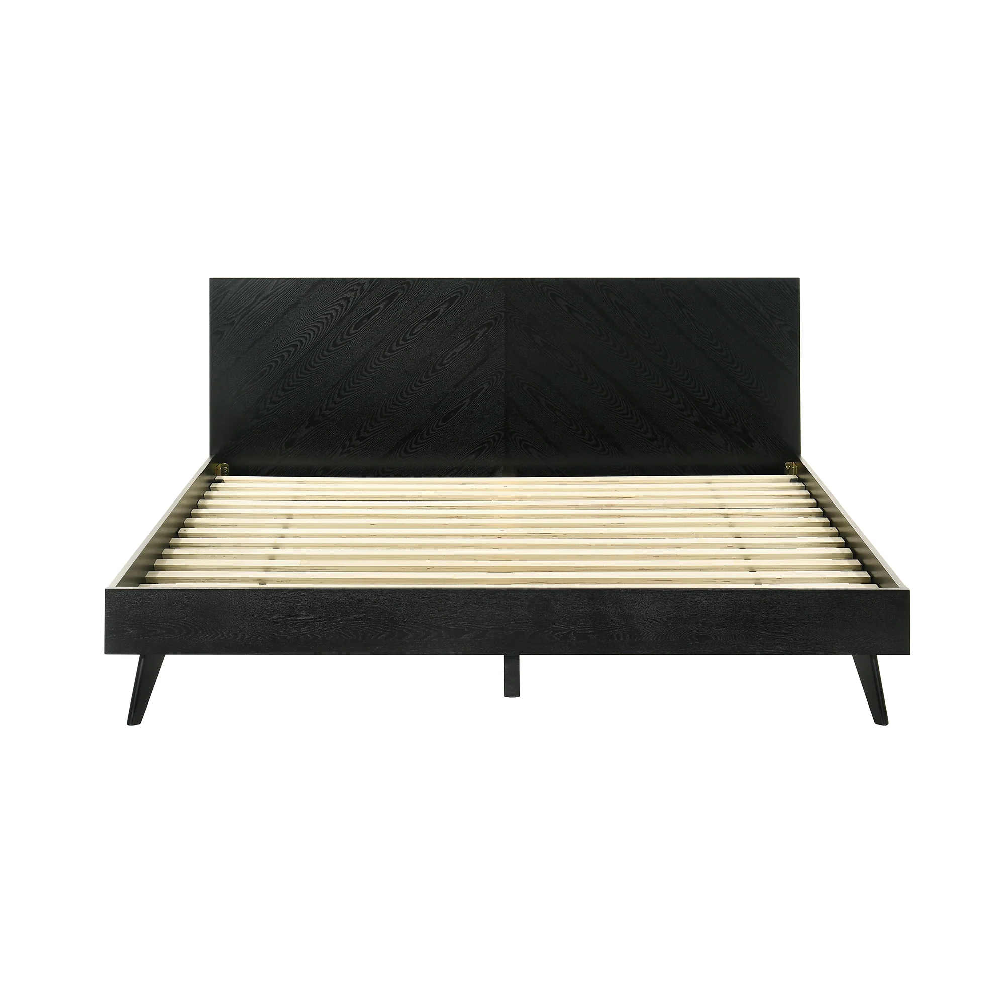 Petra King Platform Wood Bed Frame in Black Finish By Armen Living - Image 5