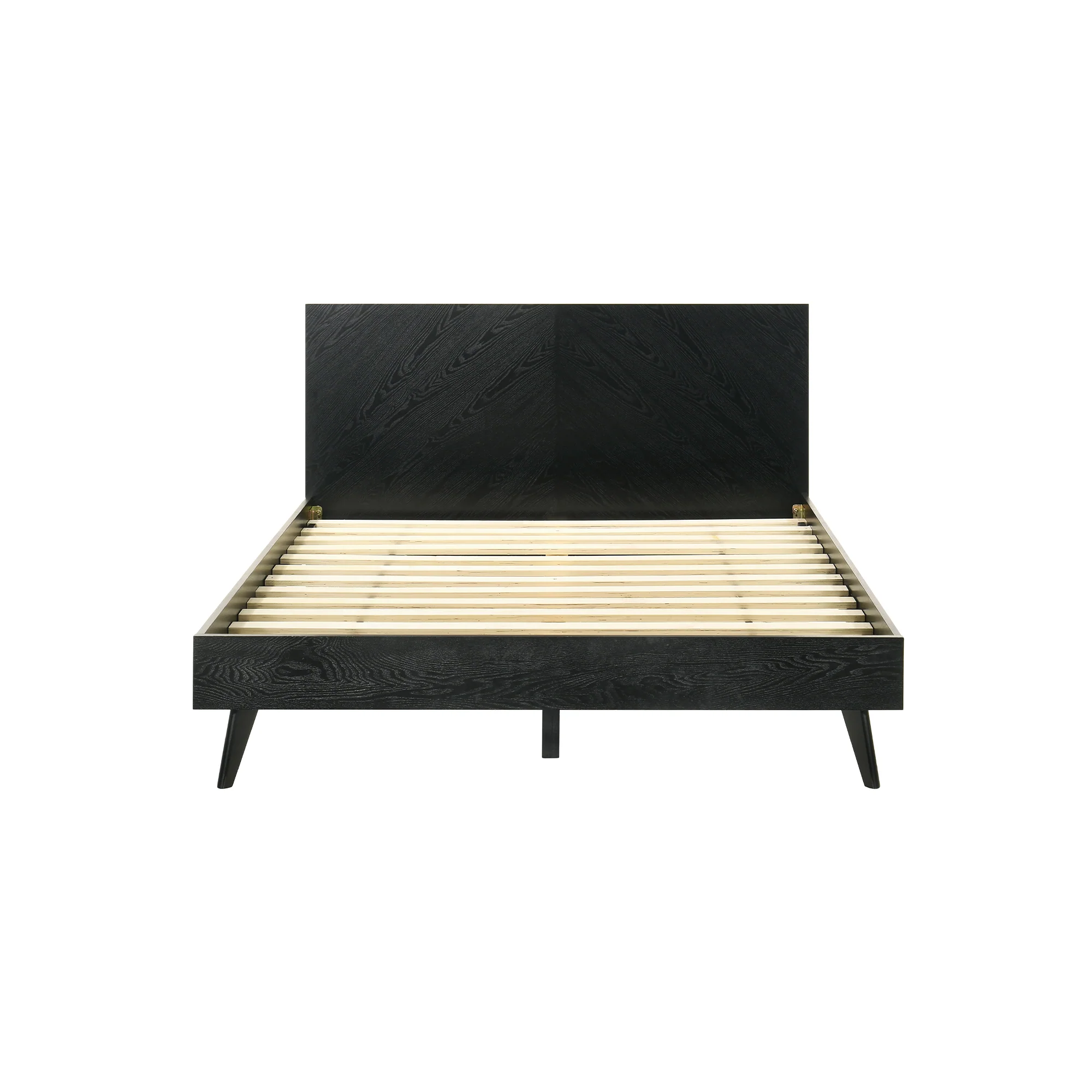 Petra Queen 3 Piece Wood Bedroom Set in Black Finish By Armen Living - Image 4
