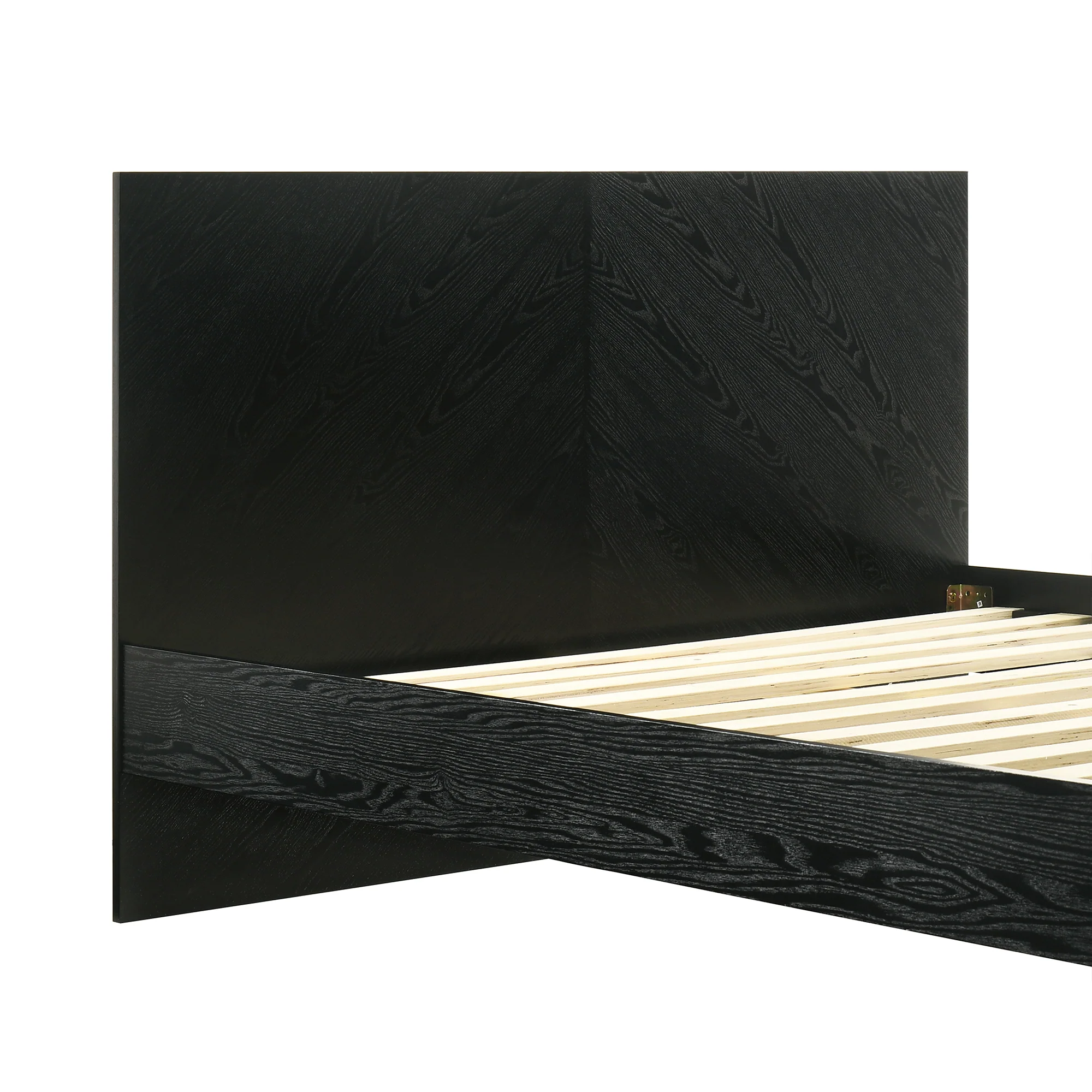 Petra Queen Platform Wood Bed Frame in Black Finish By Armen Living - Image 12