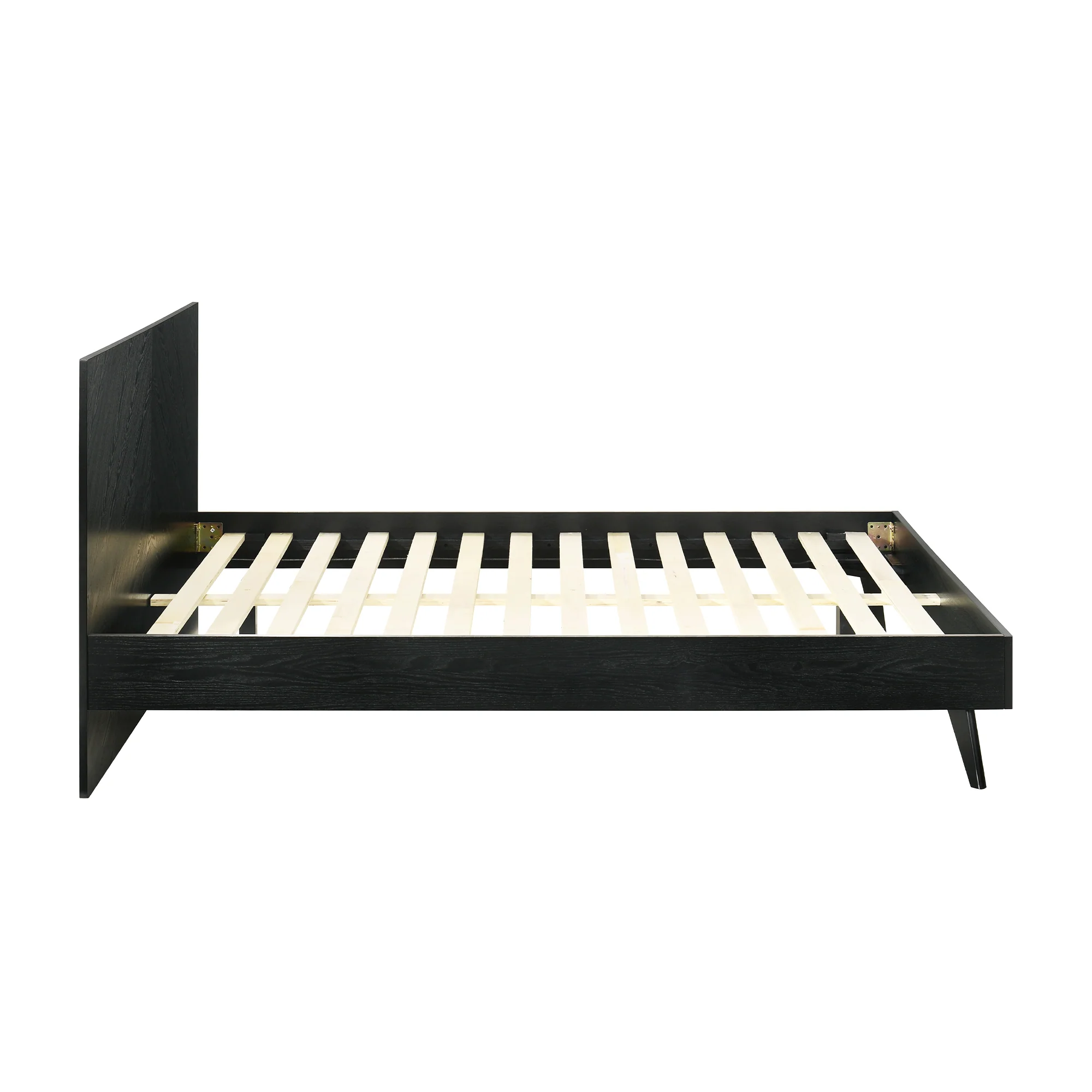 Petra Queen Platform Wood Bed Frame in Black Finish By Armen Living - Image 6