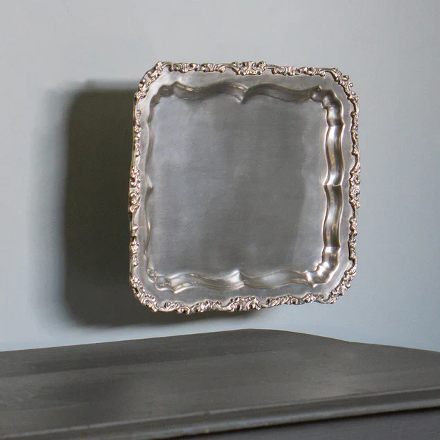 Pewter Platter 13.5"L Rectangl By Gold Leaf Design Group - Image 3