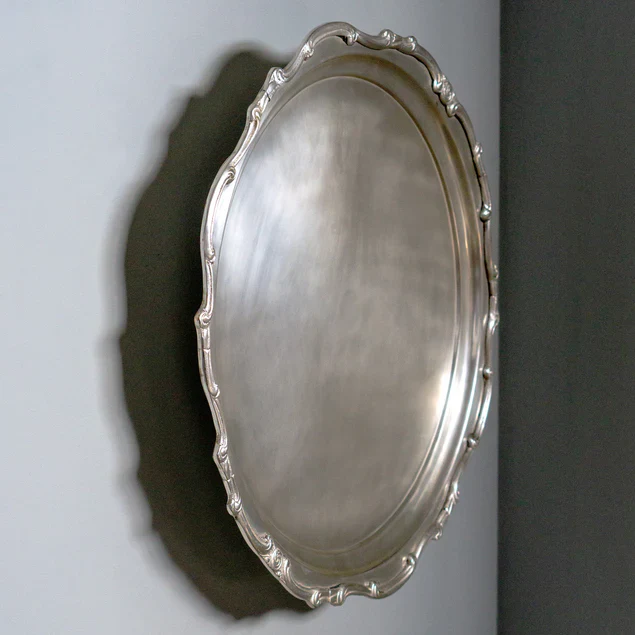 Pewter Platter 20.75"D Round W By Gold Leaf Design Group - Image 2