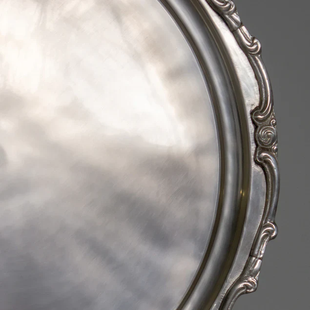 Pewter Platter 20.75"D Round W By Gold Leaf Design Group - Image 7