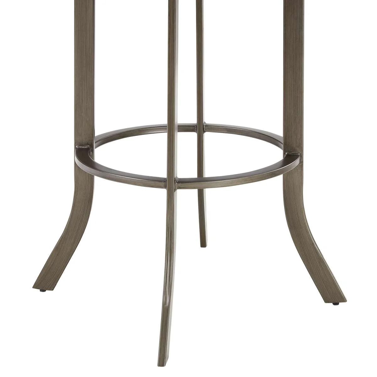 Pharaoh Swivel 26" Mineral Finish and Gray Faux Leather Bar Stool By Armen Living - Image 5