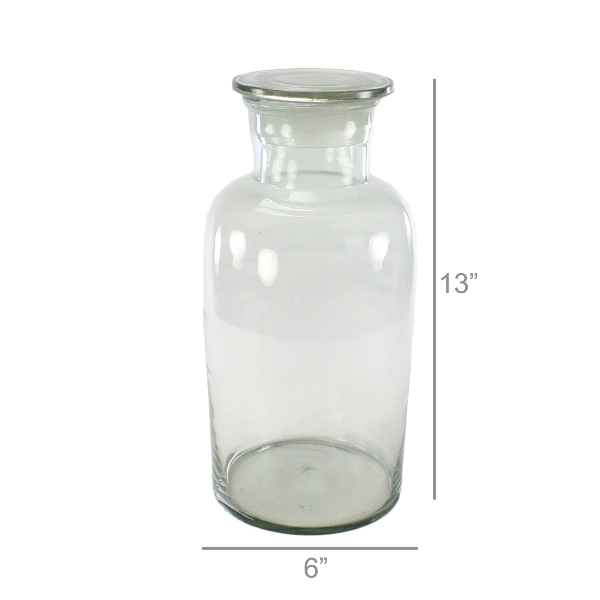 Pharmacy Jar with Stopper - Ex Large - Clear Set Of 2 By HomArt - Image 3