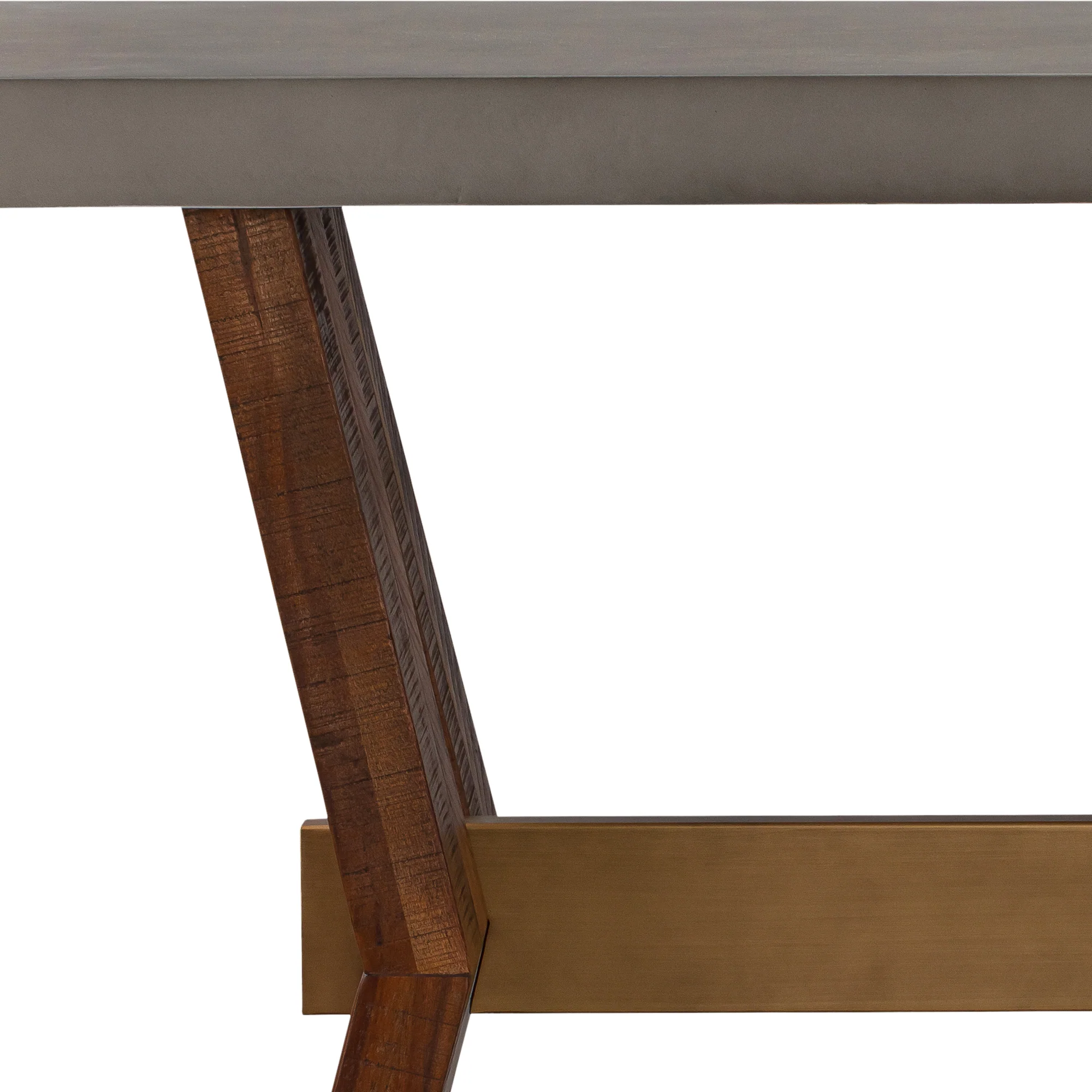 Picadilly Rectangle Console Table in Acacia Wood and Concrete By Armen Living - Image 4