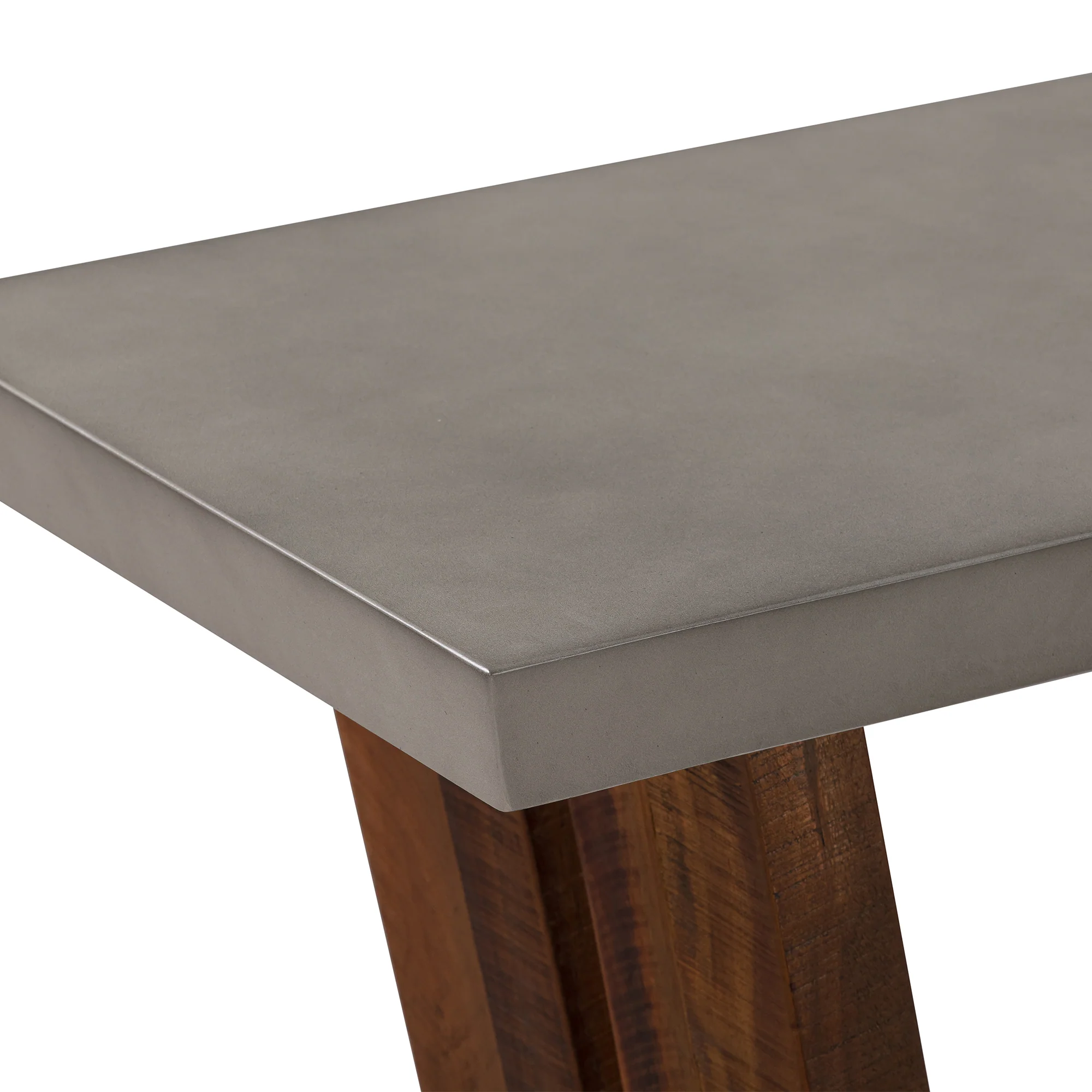 Picadilly Rectangle Console Table in Acacia Wood and Concrete By Armen Living - Image 5
