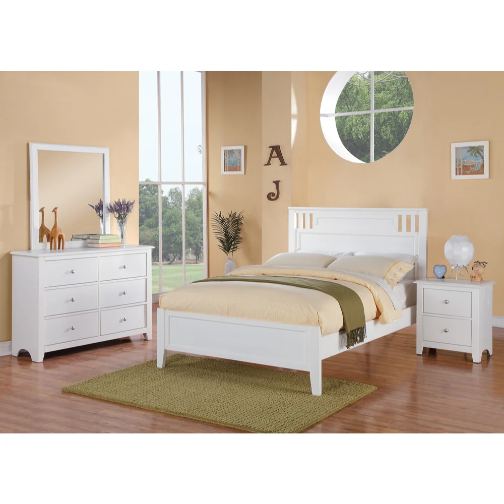 Pine Wood Night Stand With 2 Drawers, White By Benzara - Image 3