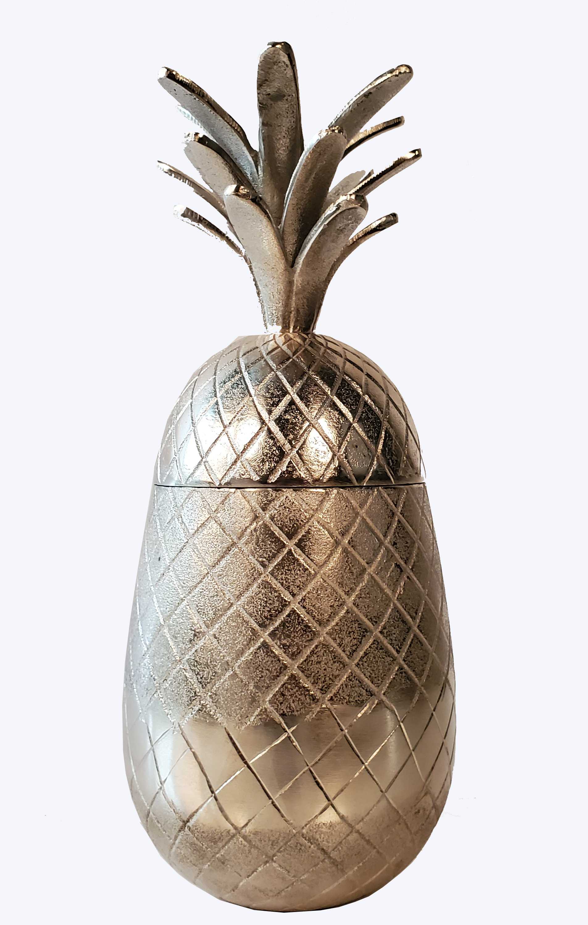 Pineapple Storage Aluminium Decor By Homeroots - Image 3