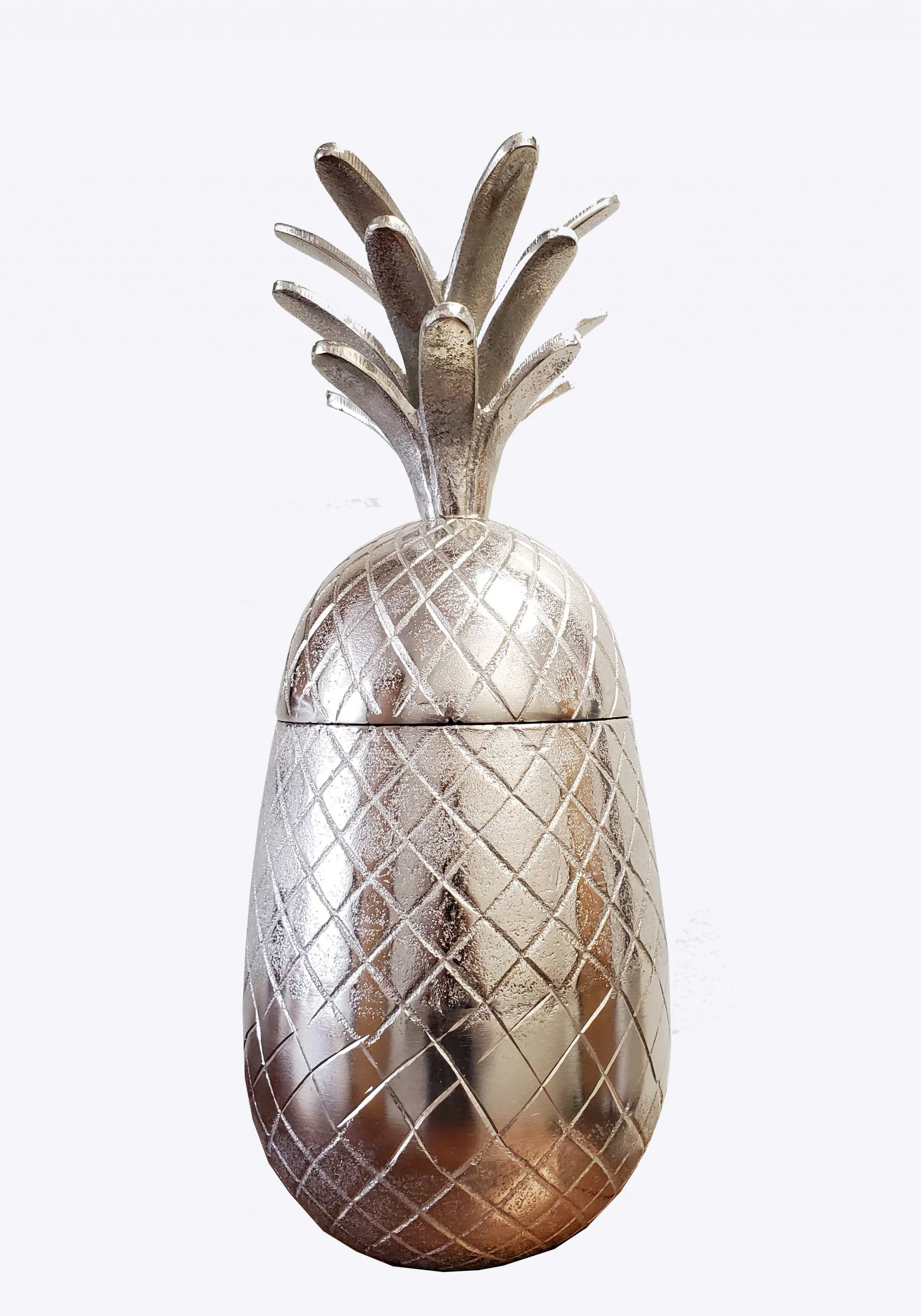 Pineapple Storage Aluminium Decor By Homeroots - Image 4