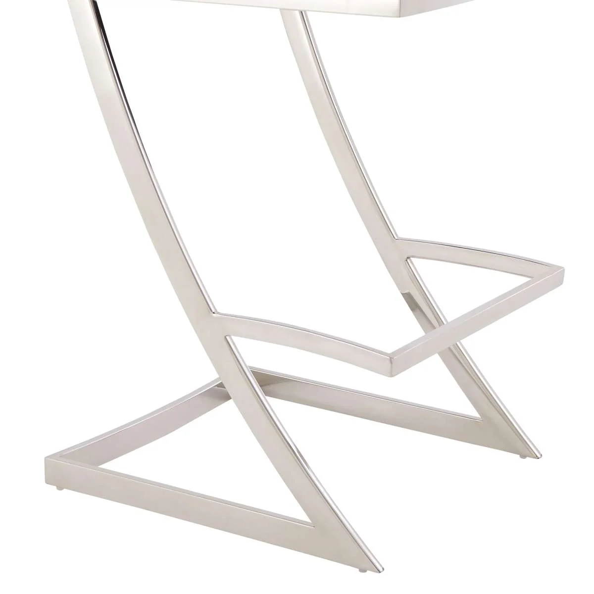Pinellas 26" Vintage Black Faux Leather and Brushed Stainless Steel Bar Stool By Armen Living - Image 7