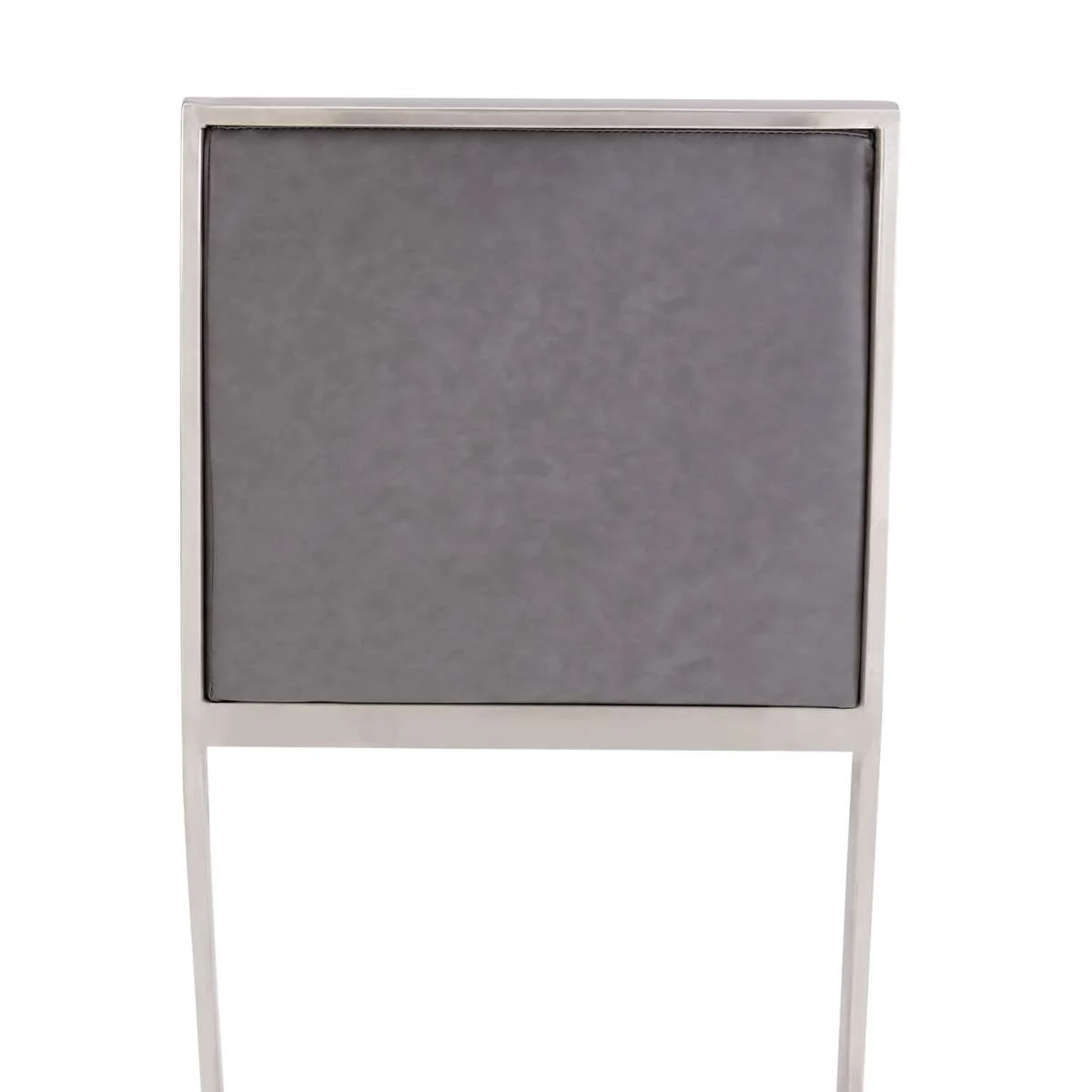 Pinellas 26" Vintage Gray Faux Leather and Brushed Stainless Steel Bar Stool By Armen Living - Image 3