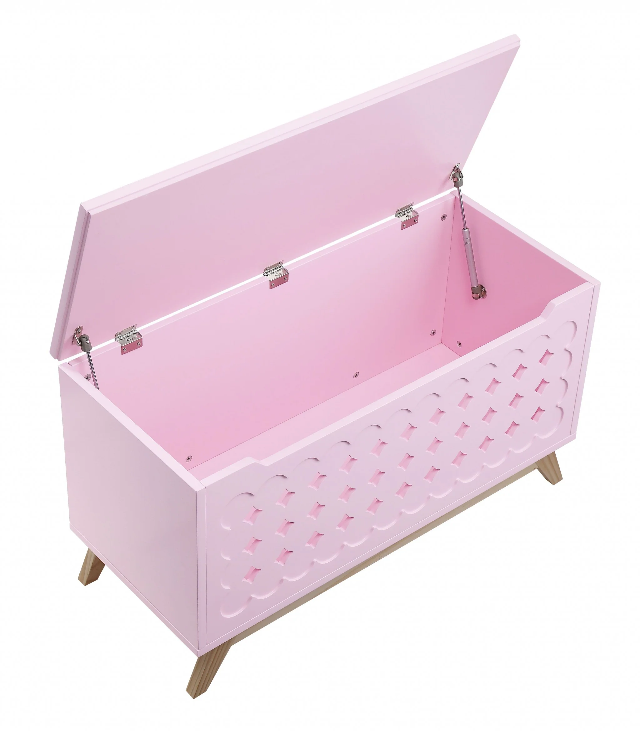 Pink Natural Wood Youth Chest By Homeroots - Image 3