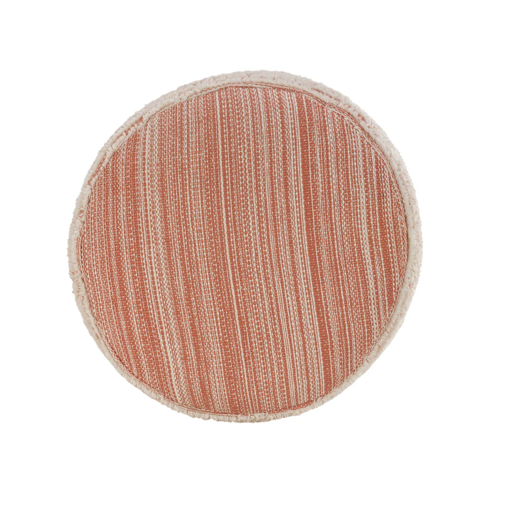 Pink Polyester Ottoman By Homeroots - Image 2