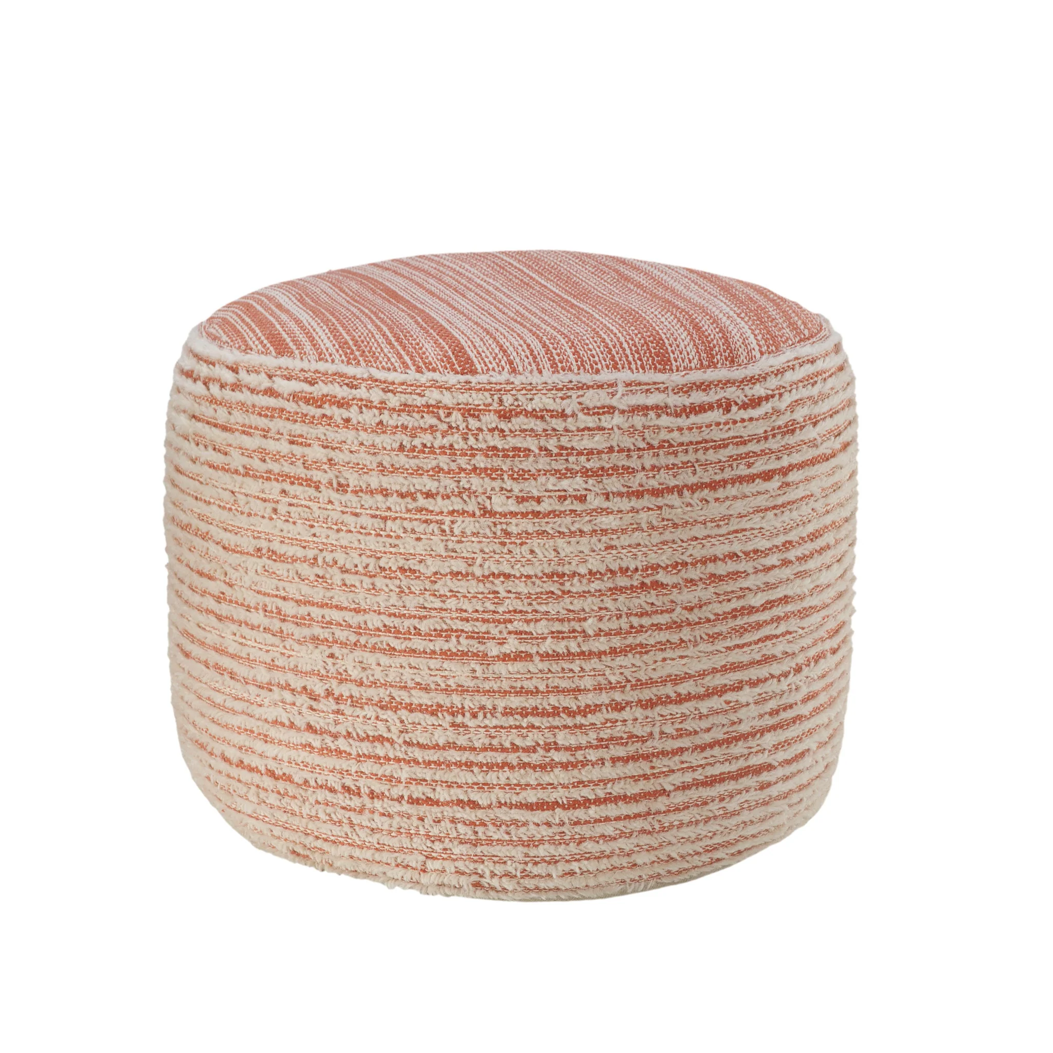 Pink Polyester Ottoman By Homeroots - Image 3