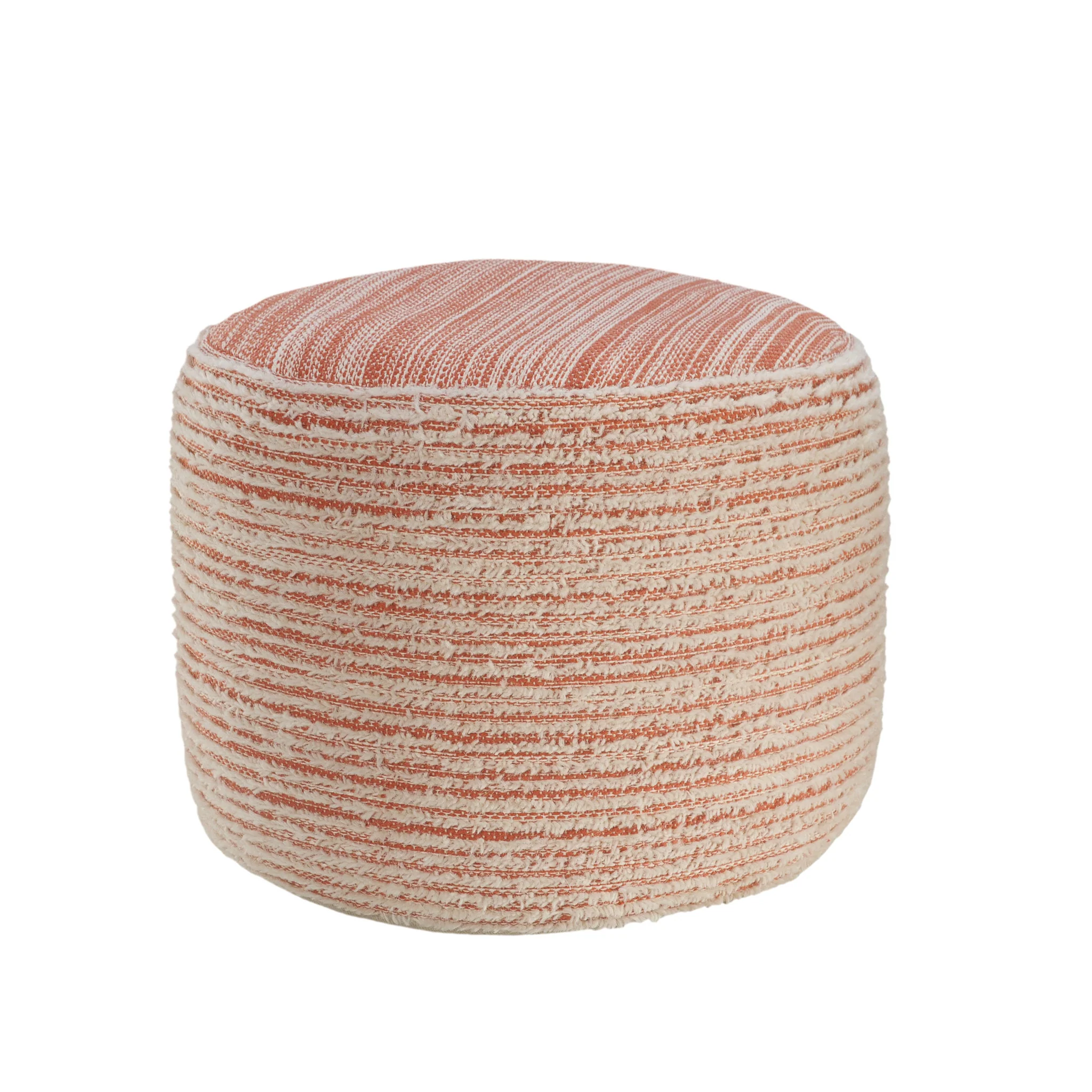 Pink Polyester Ottoman By Homeroots - Image 4