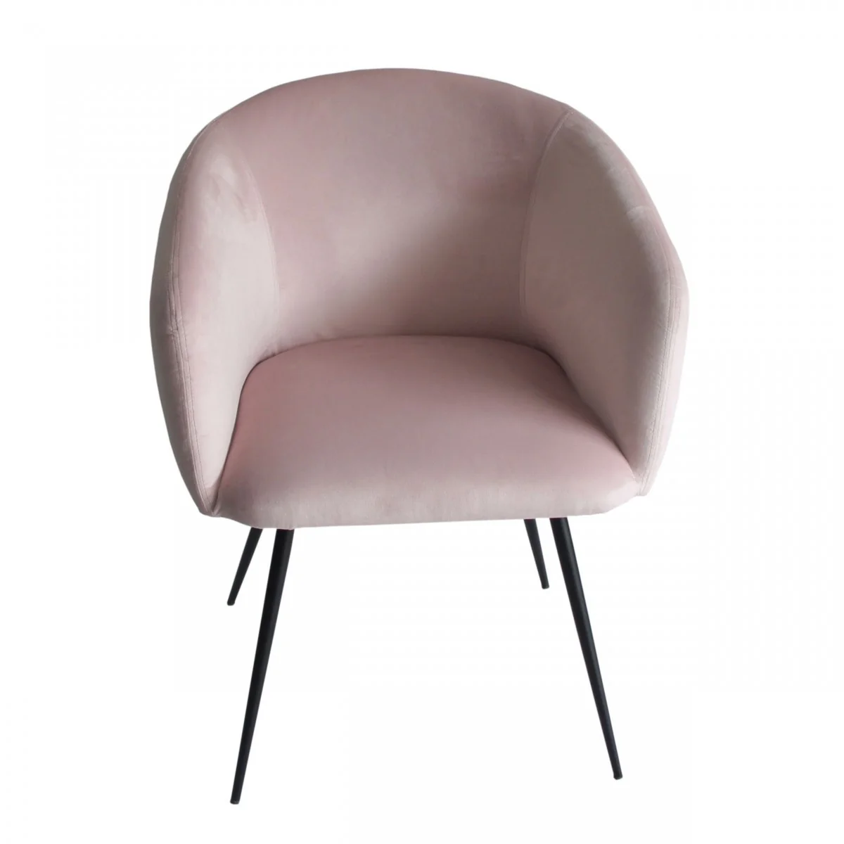 Pink Velvet Modern Dining Chair By Homeroots - Image 3